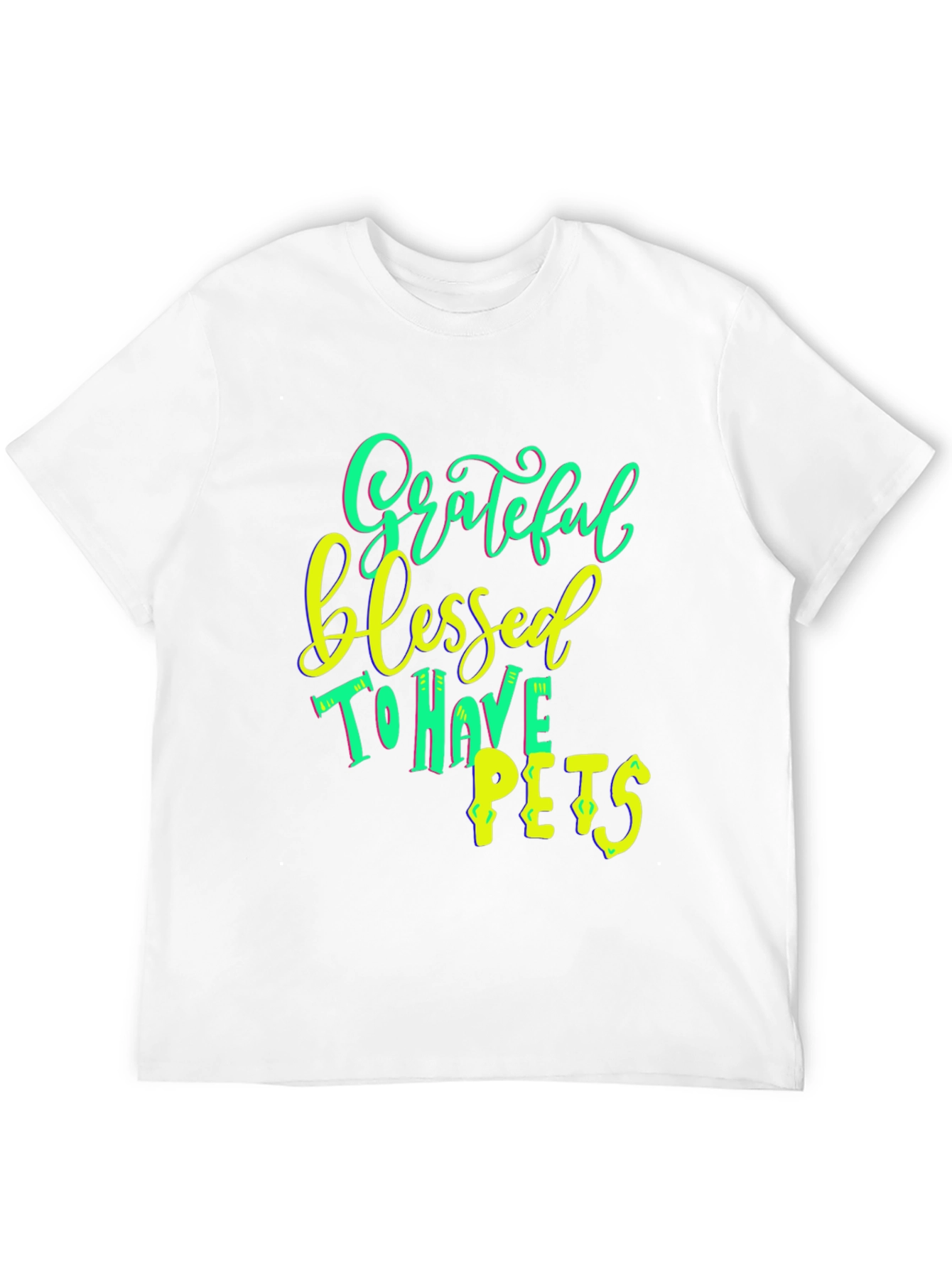 Grateful Blessed To Have Pets T-Shirt Black