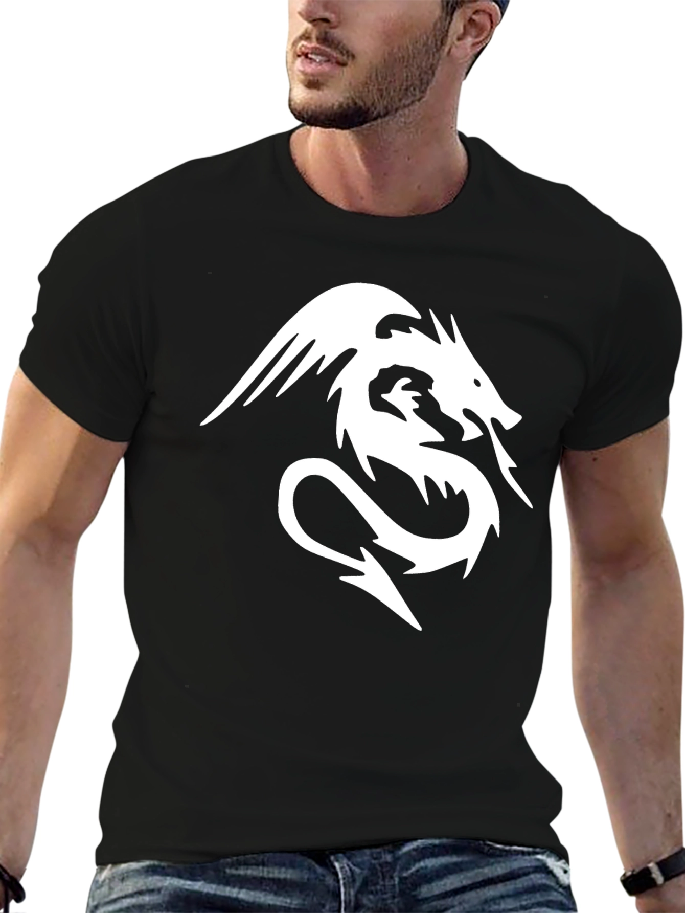 Dragon Graphic Tee - Stylish Black T-Shirt