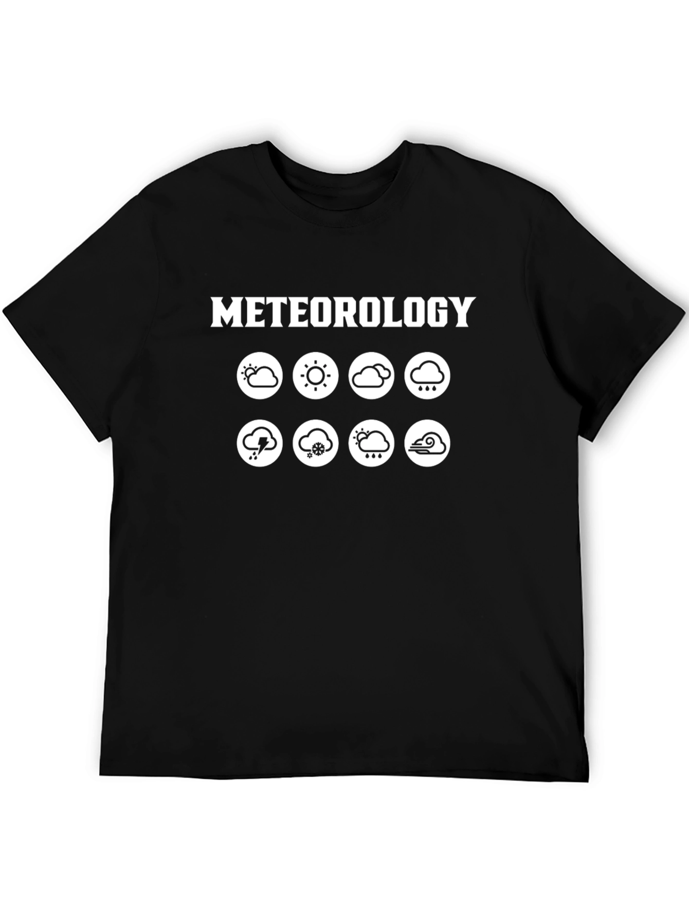 Meteorology Weather Icons Black T-Shirt