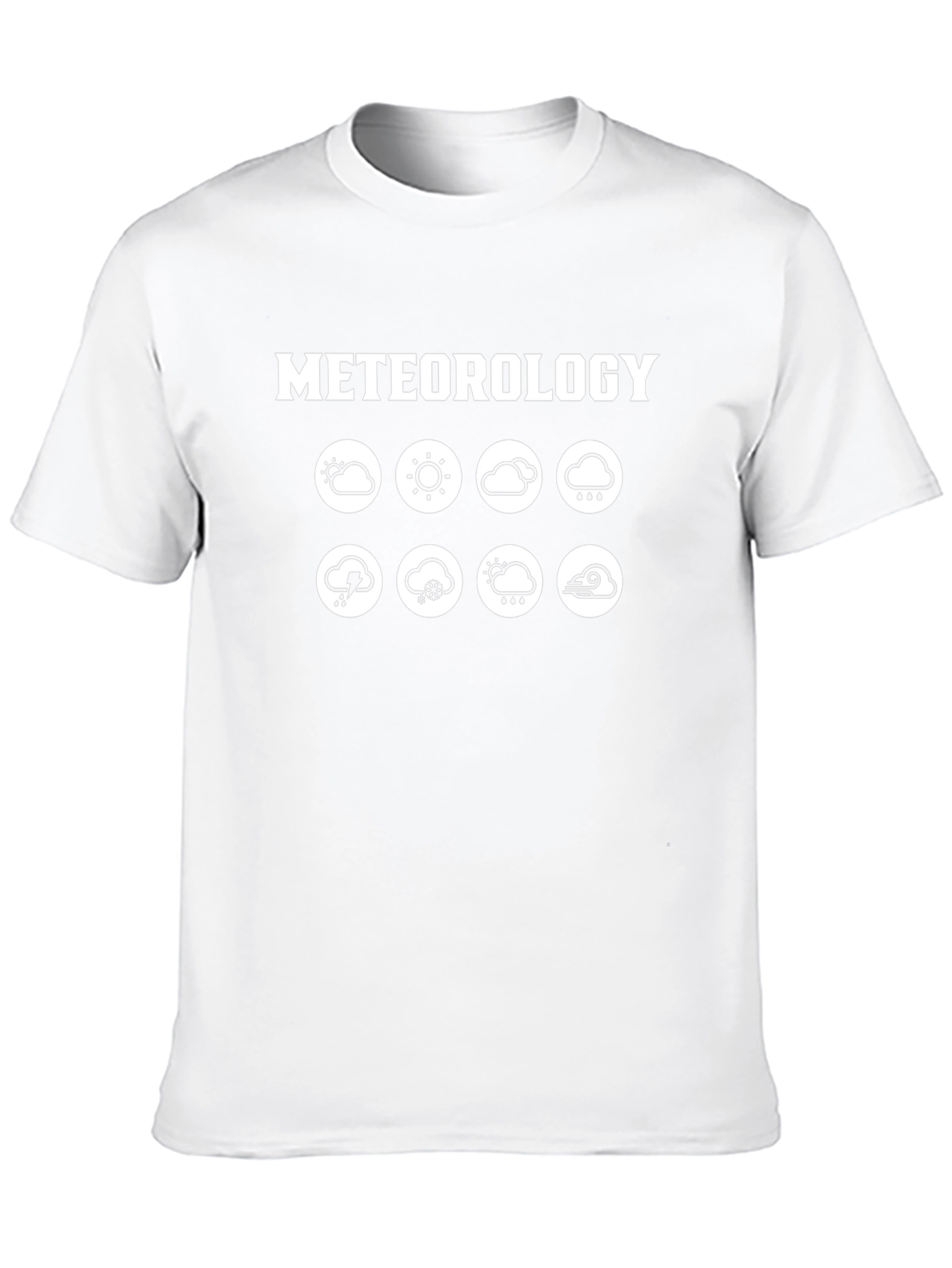 Meteorology Weather Icons Black T-Shirt