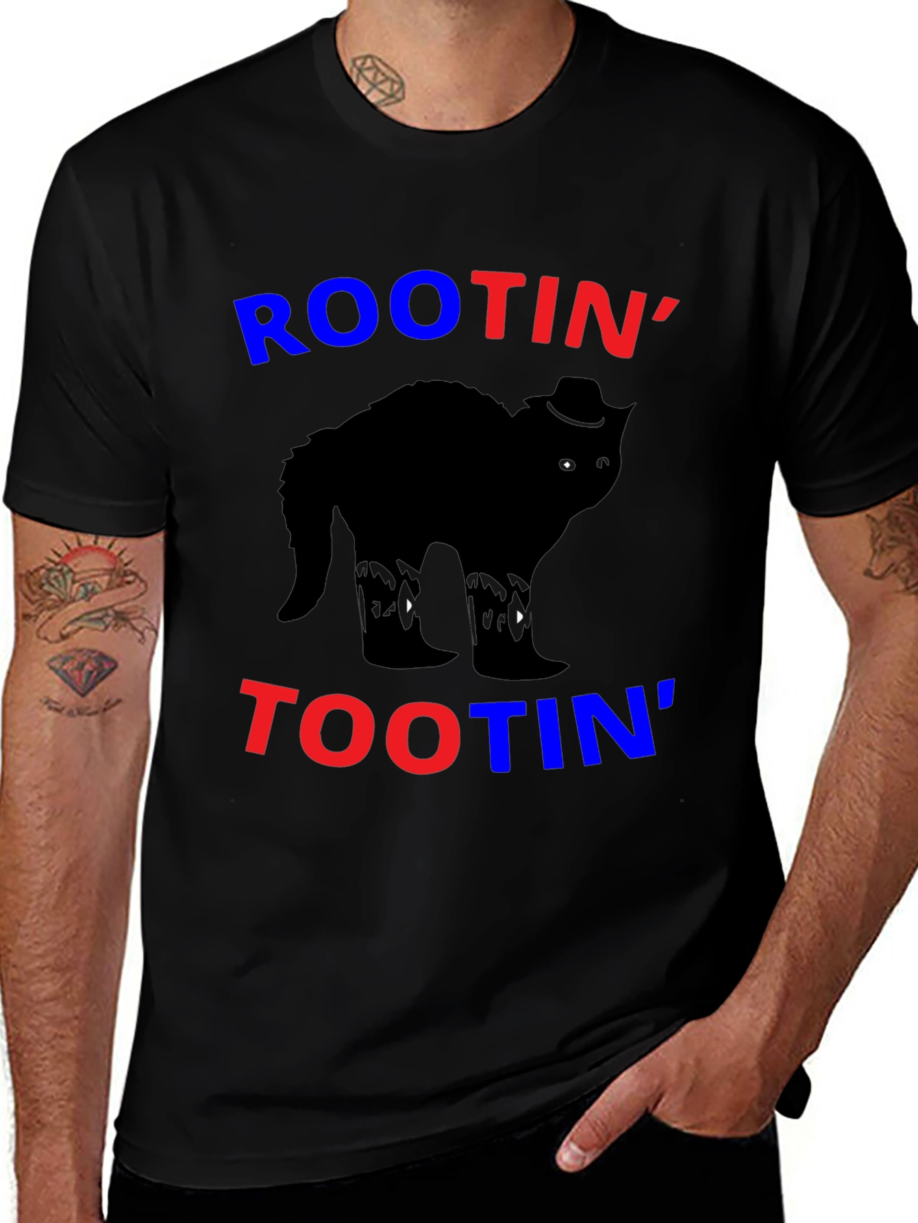 Rootin Tootin Cowboy Cat T-Shirt