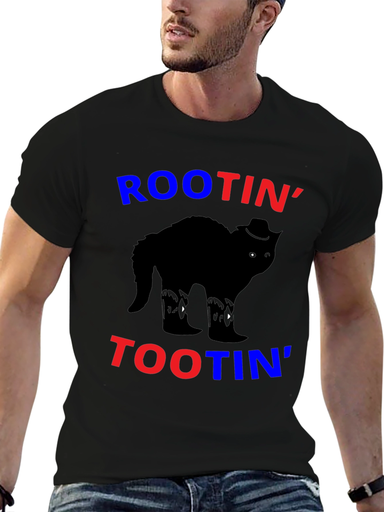 Rootin Tootin Cowboy Cat T-Shirt