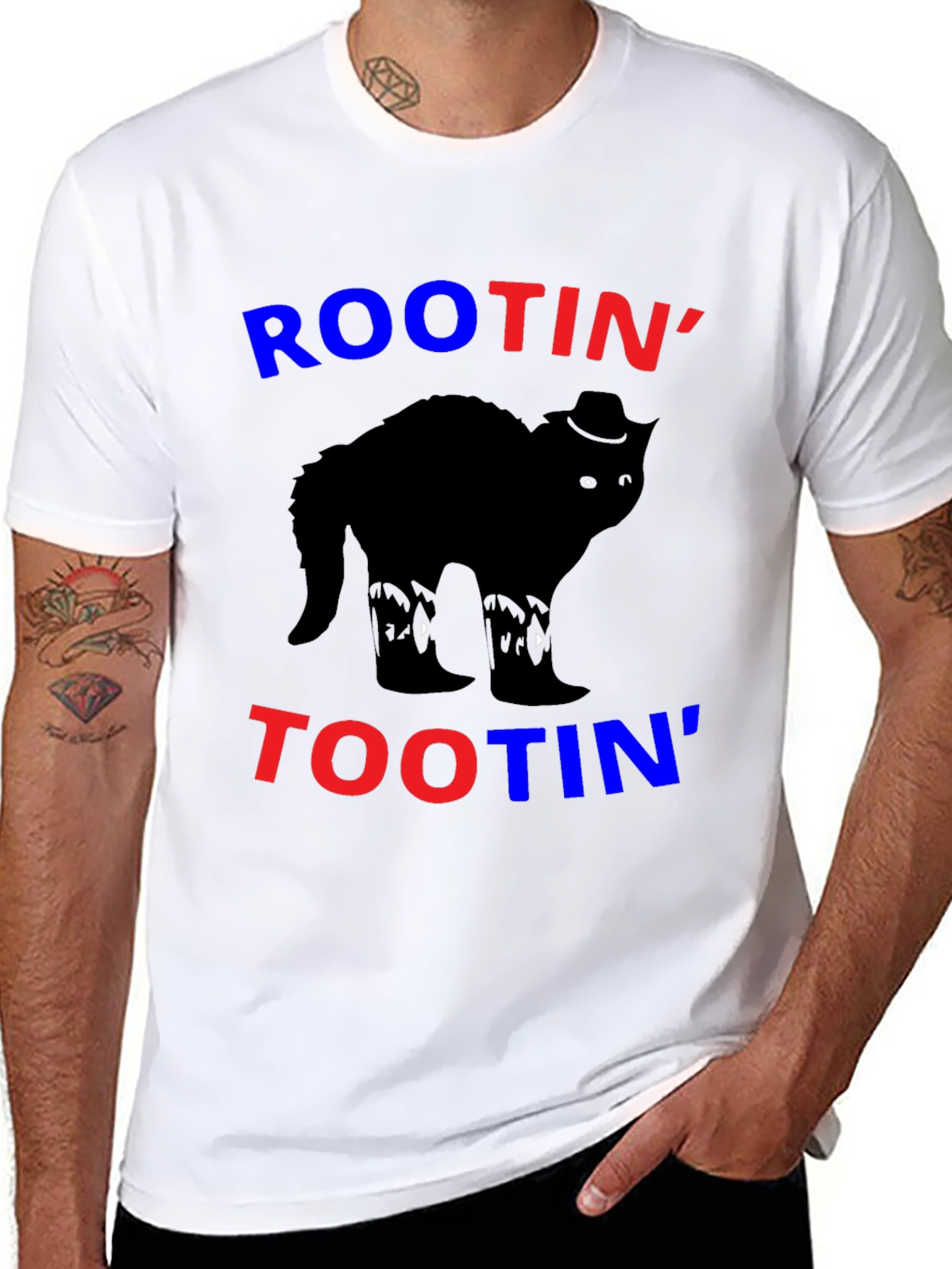 Rootin Tootin Cowboy Cat T-Shirt