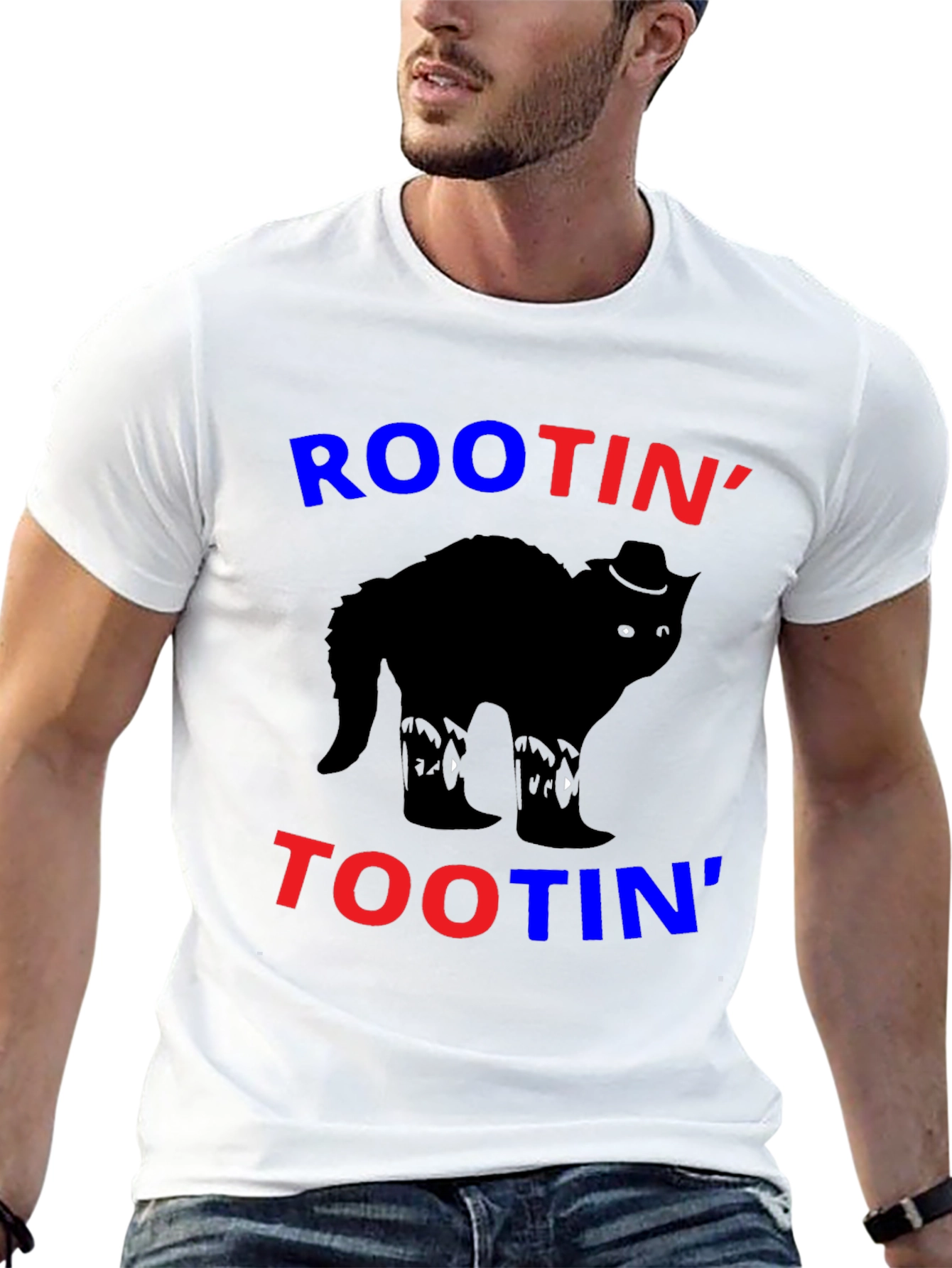 Rootin Tootin Cowboy Cat T-Shirt