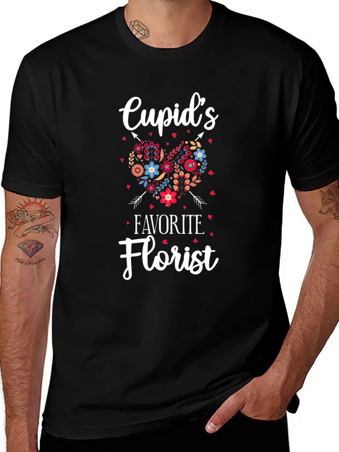 Cupids Favorite Florist T-Shirt Valentines Day Tee