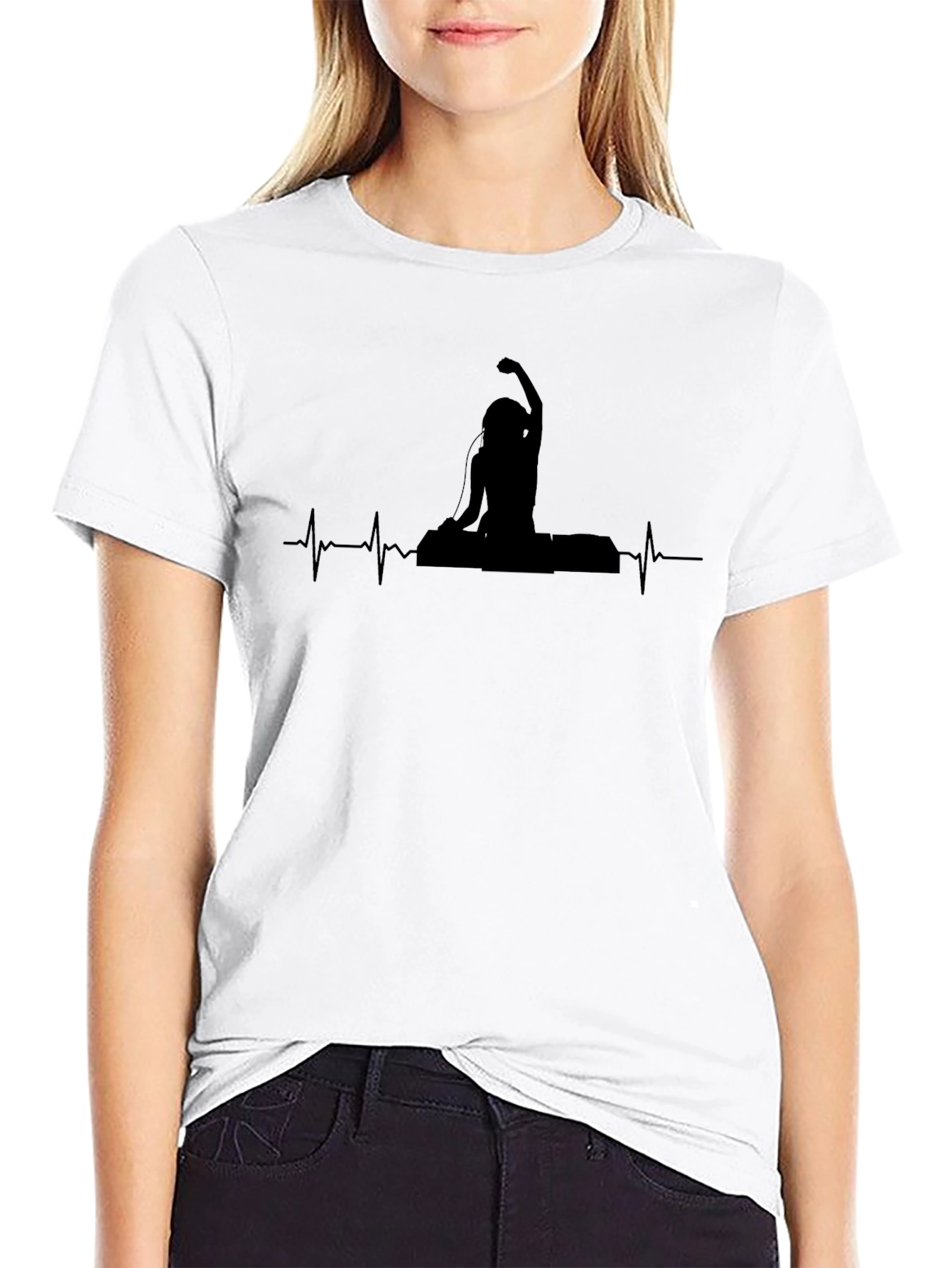 Yoga DJ Heartbeat T-Shirt - Relaxing Vibe