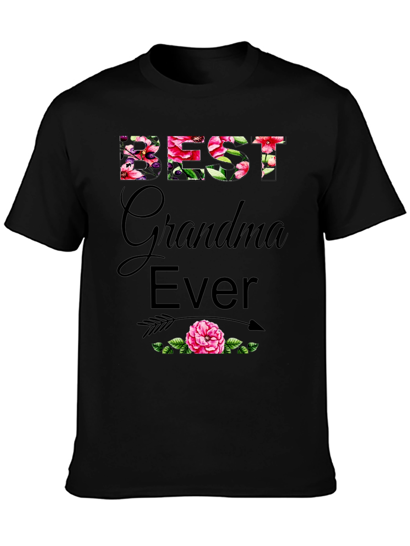 Best Grandma Ever Floral T-Shirt