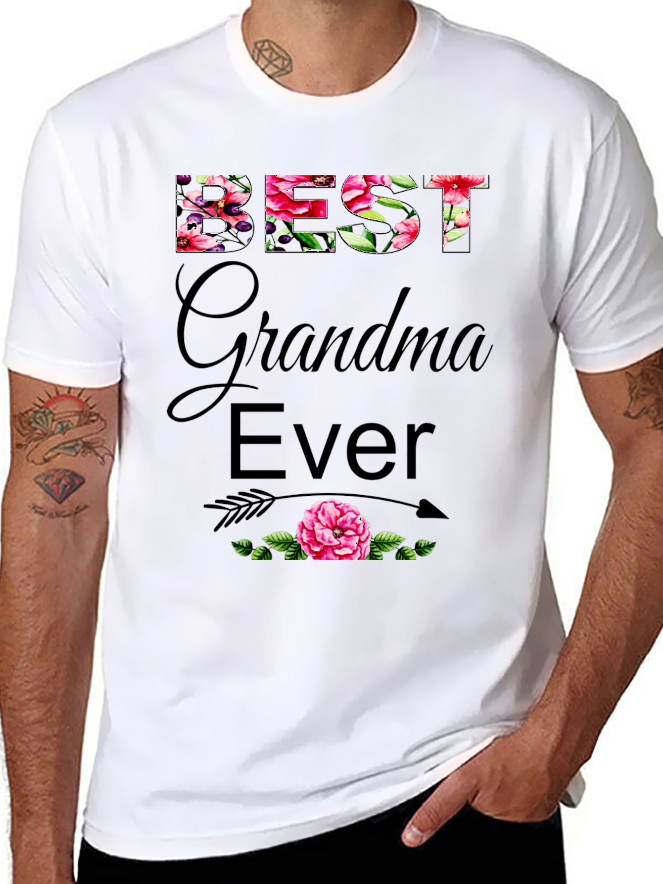 Best Grandma Ever Floral T-Shirt