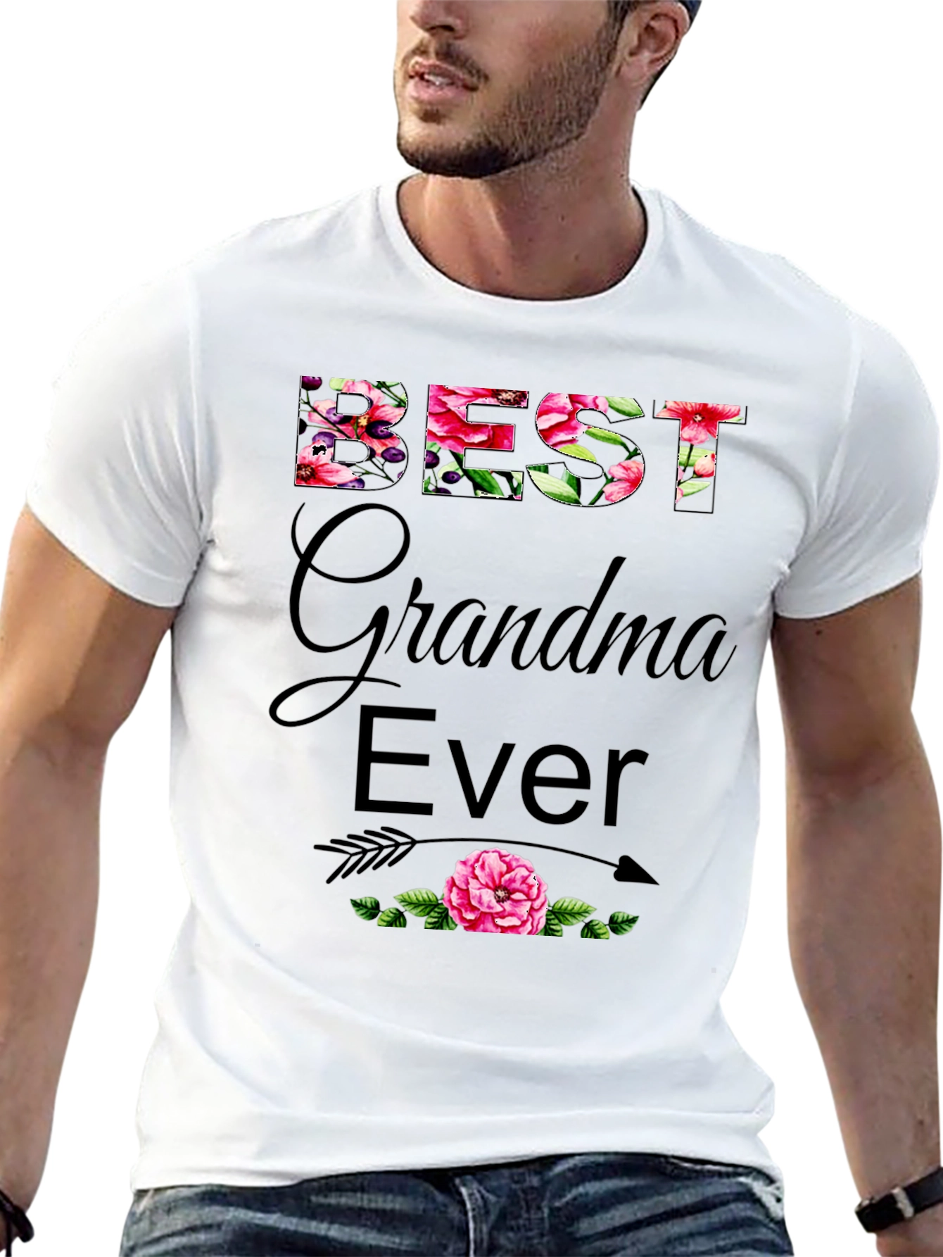 Best Grandma Ever Floral T-Shirt