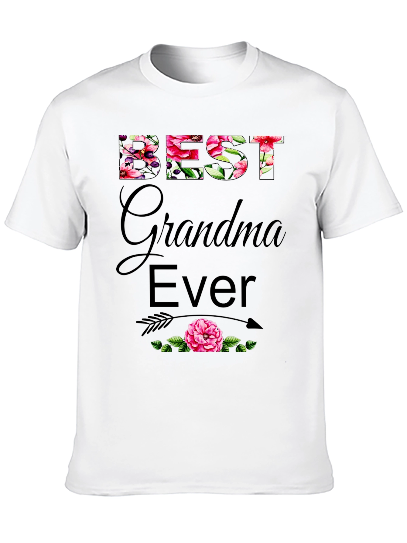 Best Grandma Ever Floral T-Shirt