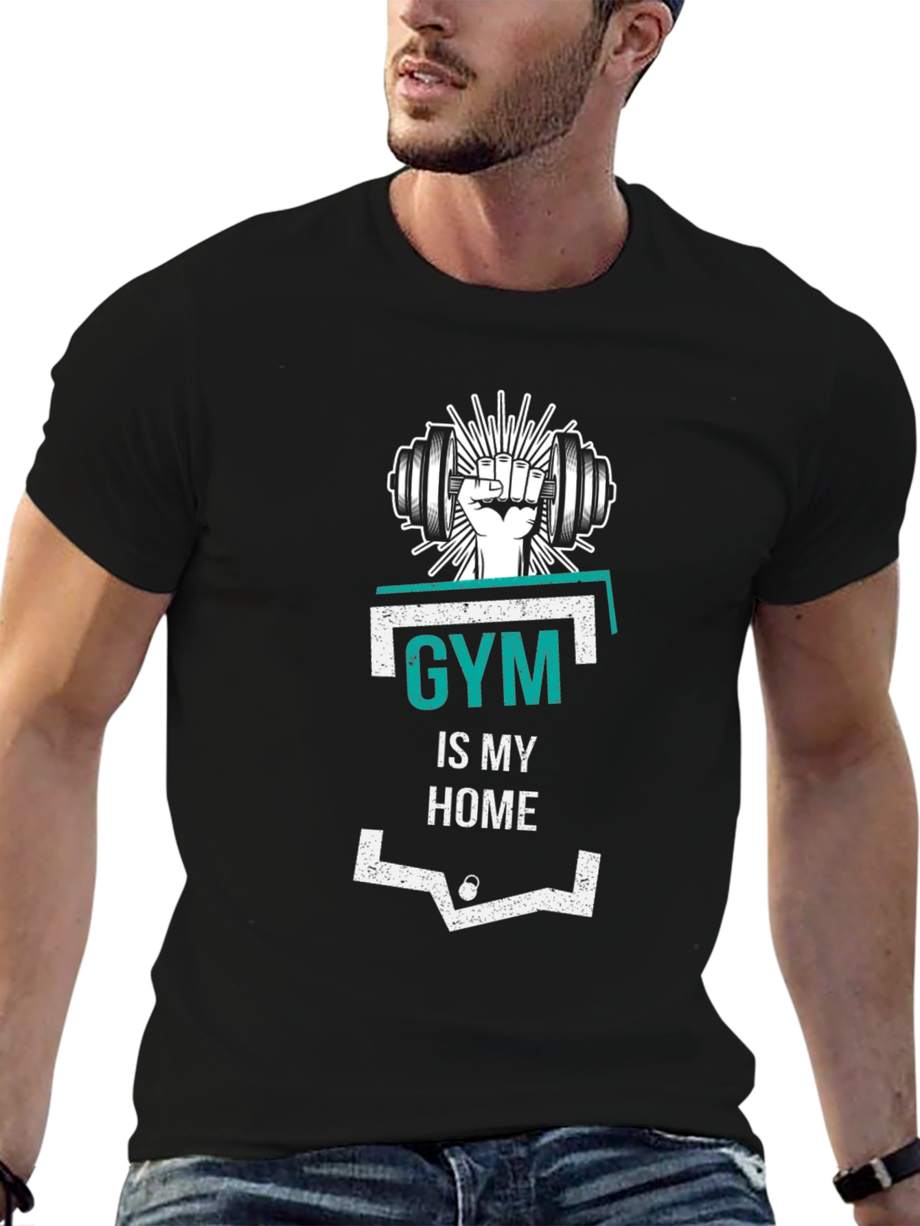 Gym is My Home T-Shirt - Black