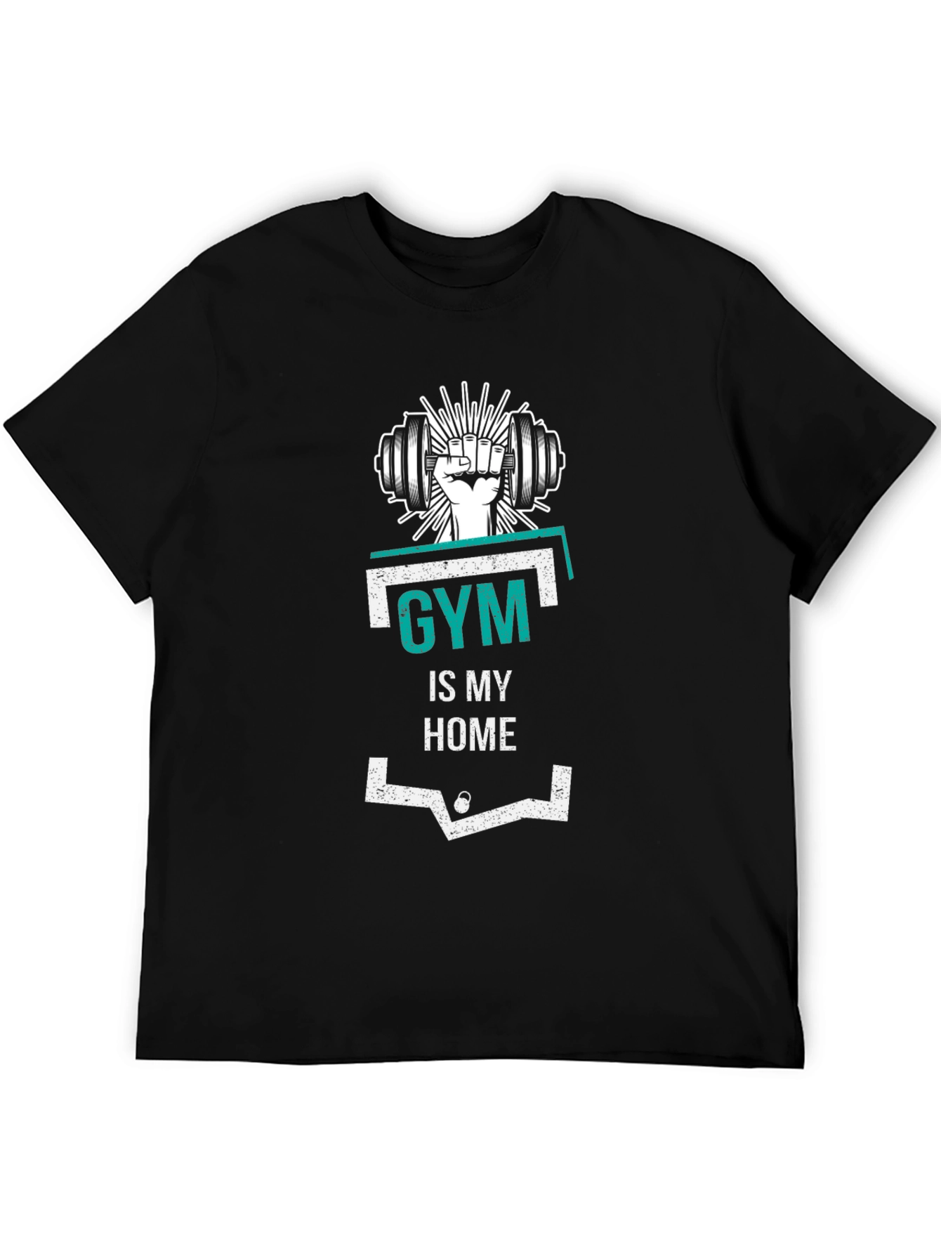 Gym is My Home T-Shirt - Black