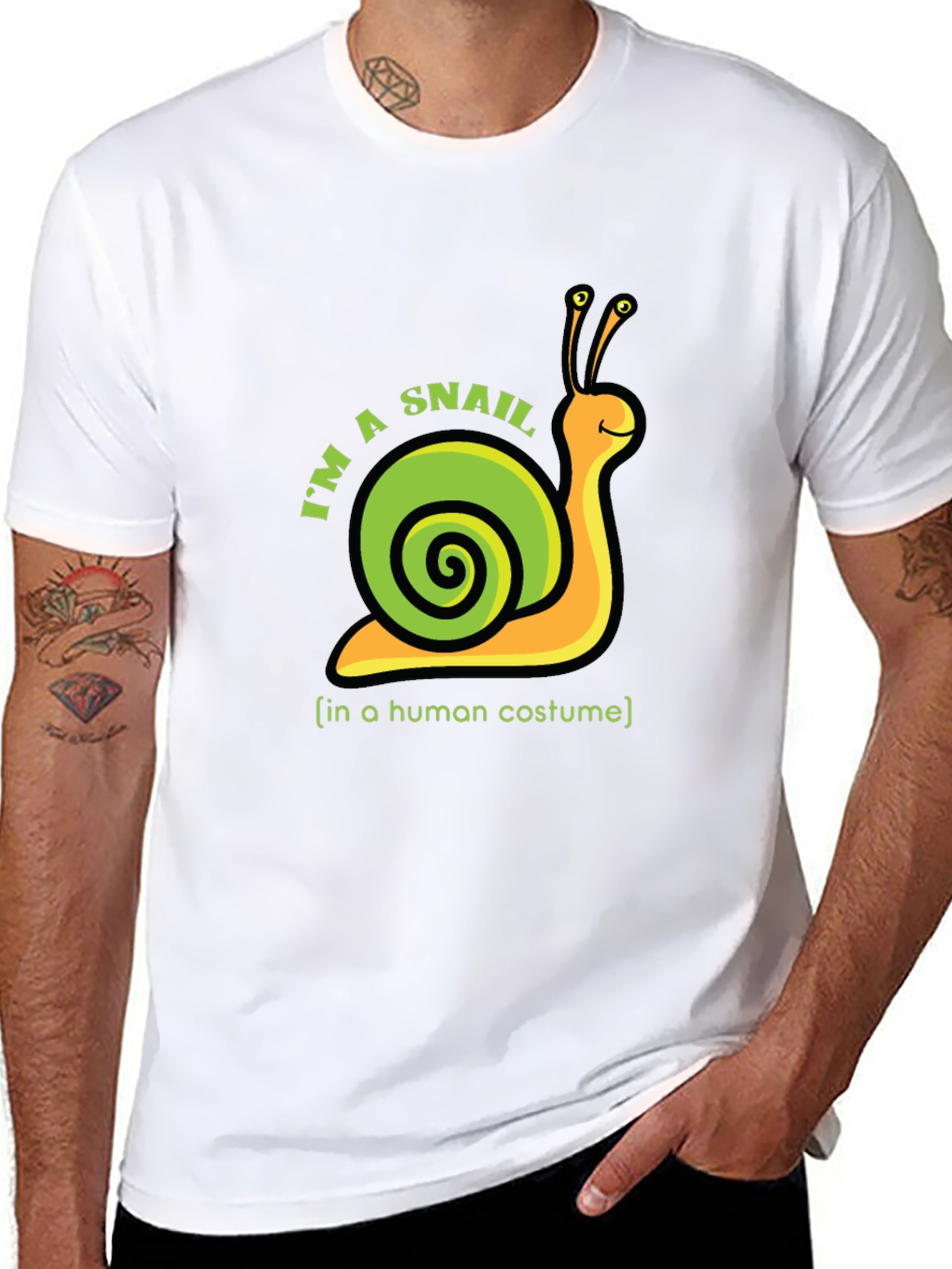 Im A Snail In A Human Costume Novelty Tee