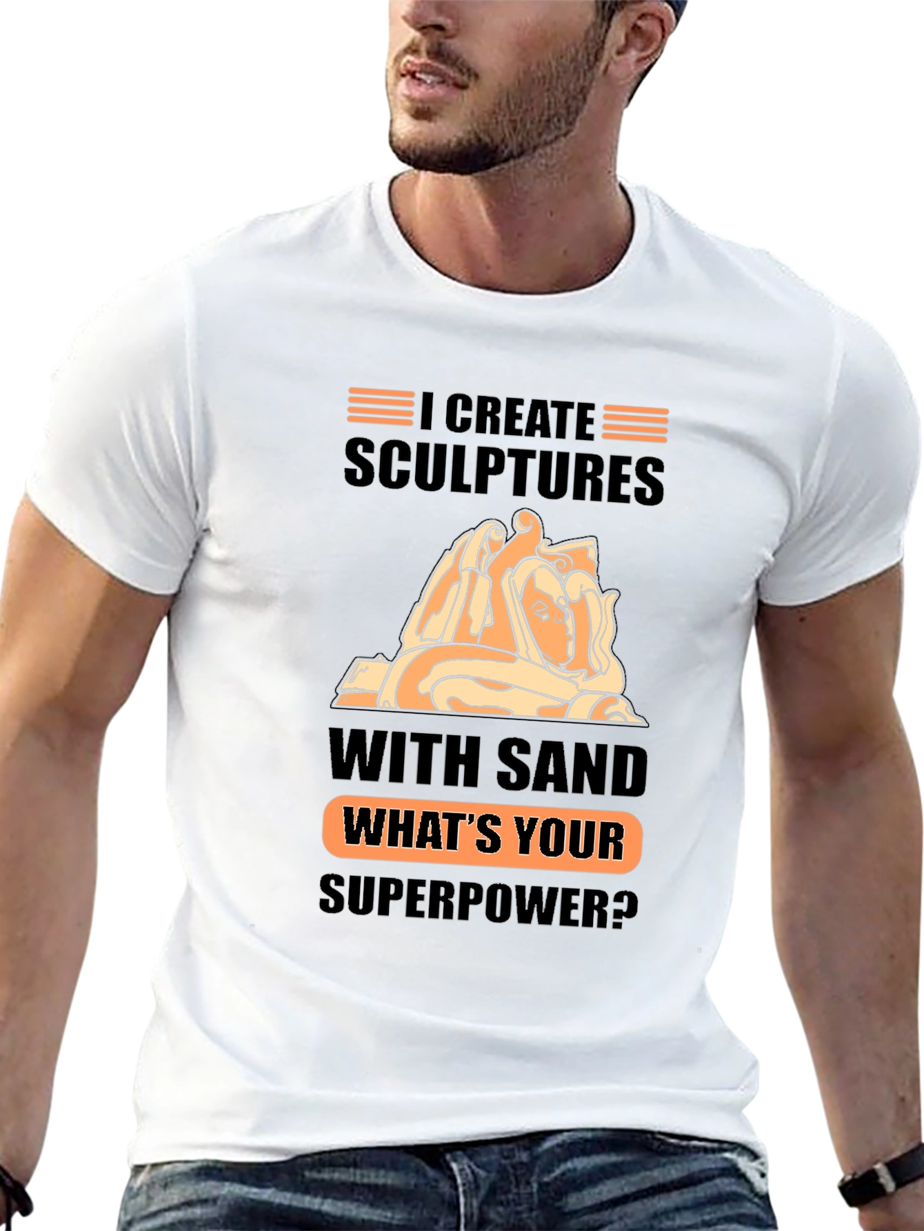 Sand Sculptor Superpower Black T-Shirt