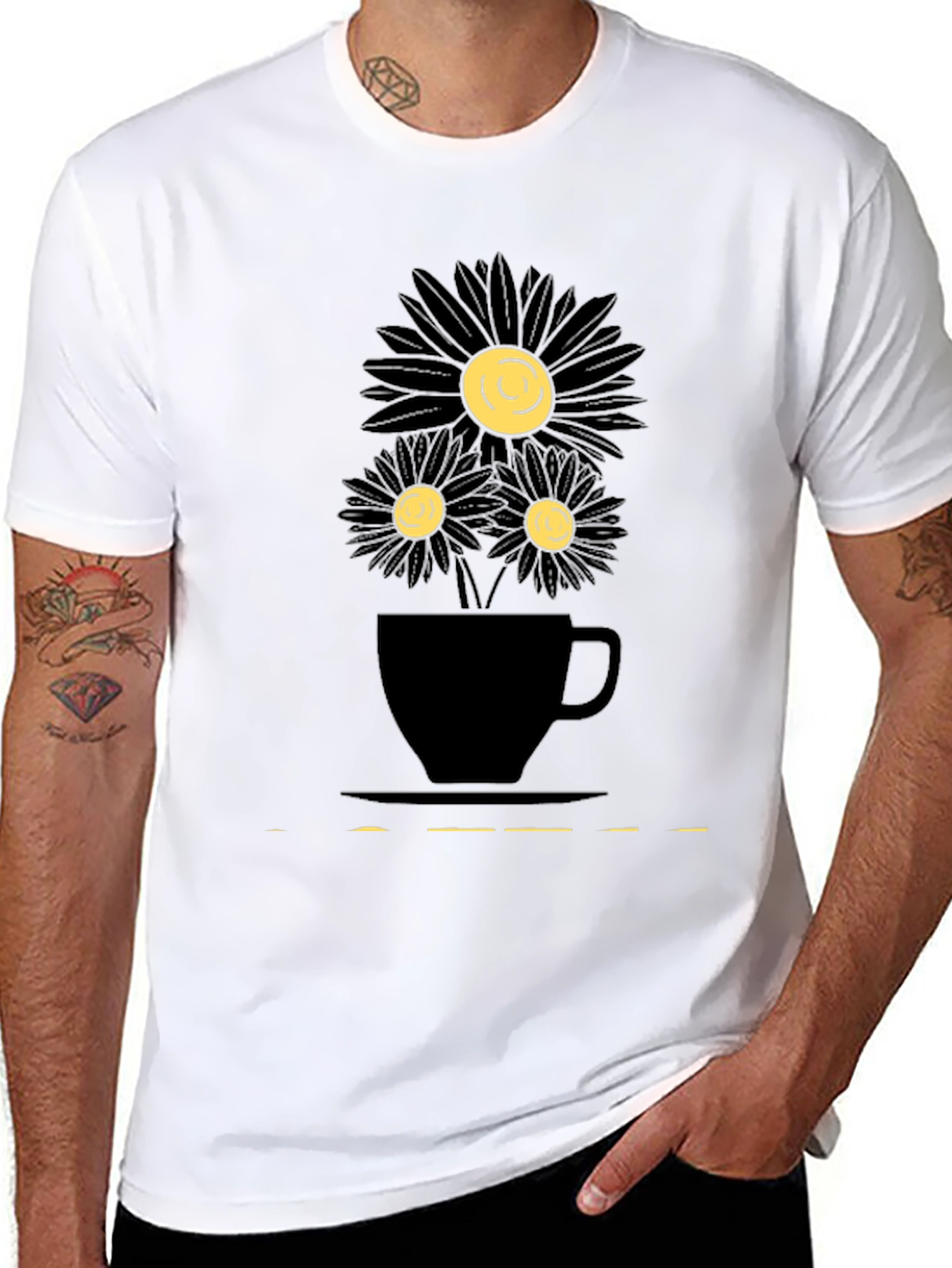 Floral Tea Cup Graphic Tee