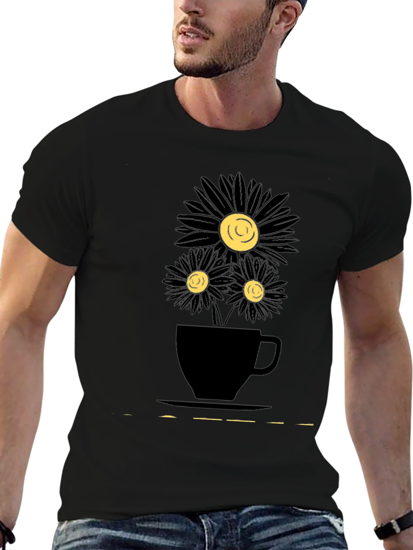 Floral Tea Cup Graphic Tee