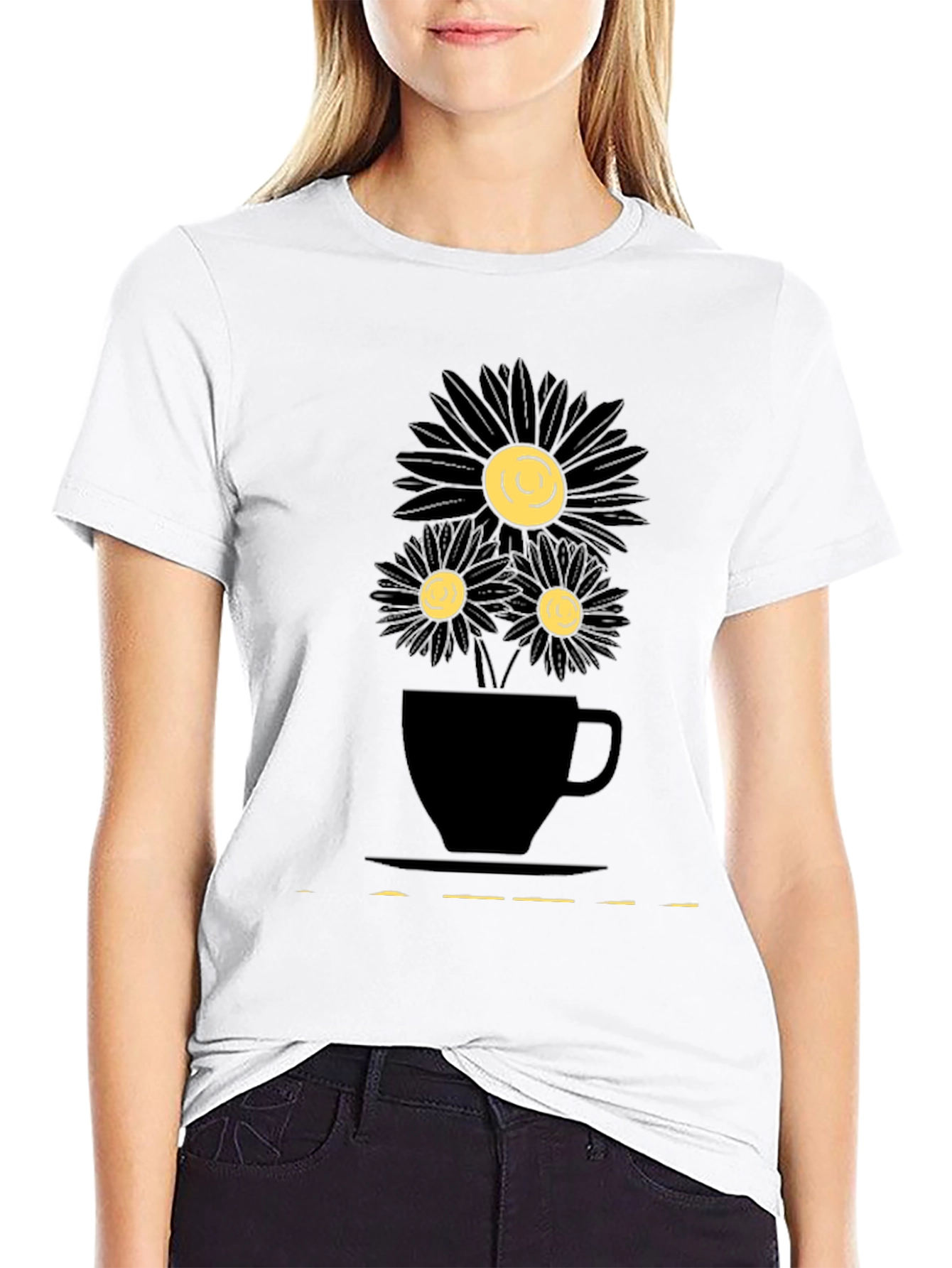 Floral Tea Cup Graphic Tee