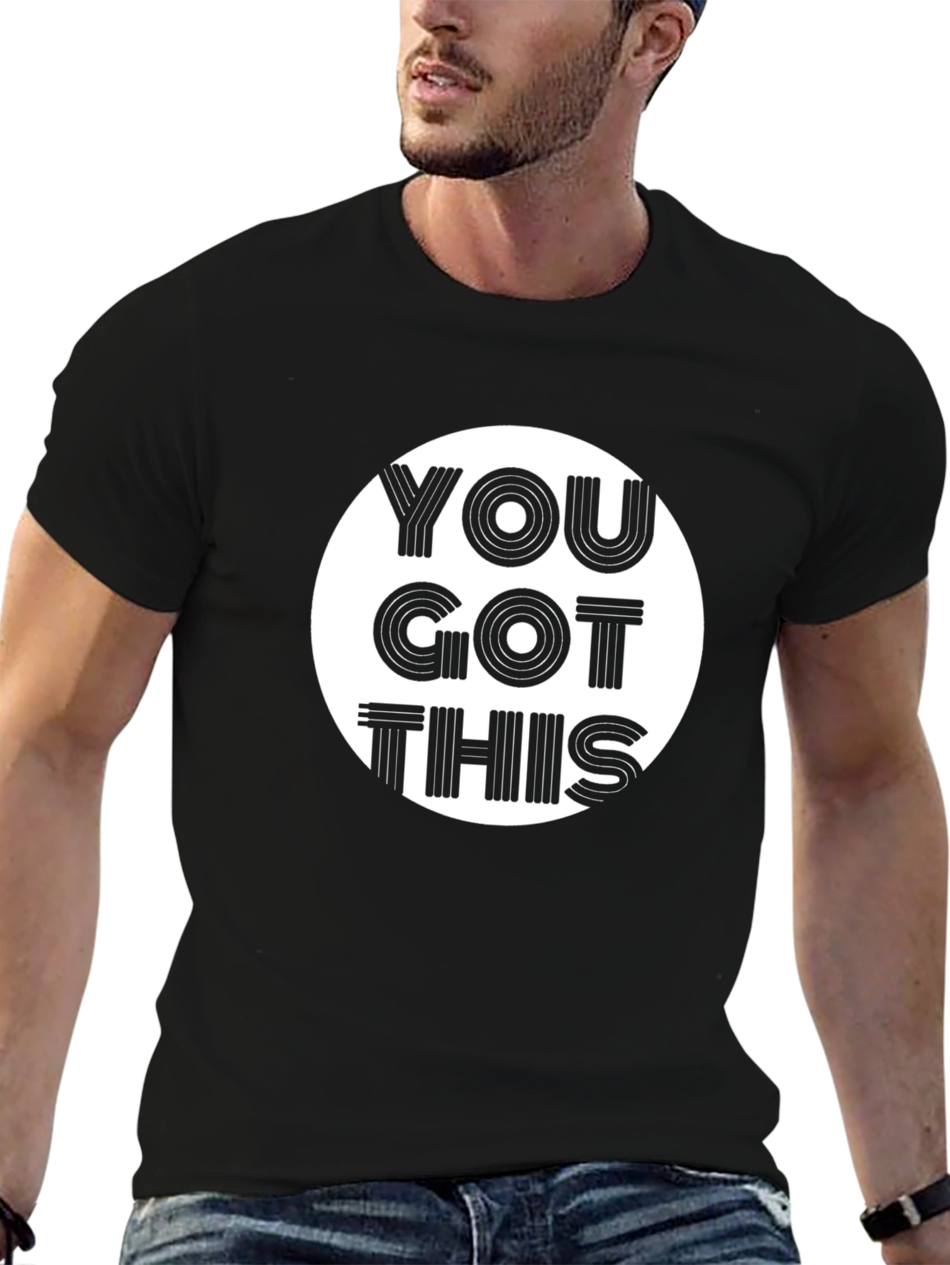 Motivational You Got This Graphic Black T-Shirt