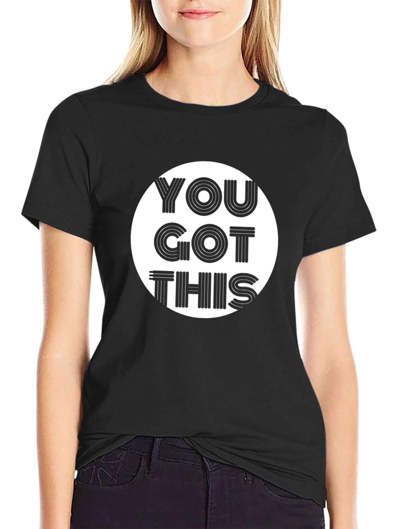 Motivational You Got This Graphic Black T-Shirt
