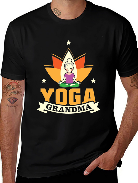 Yoga Grandma Black T-Shirt