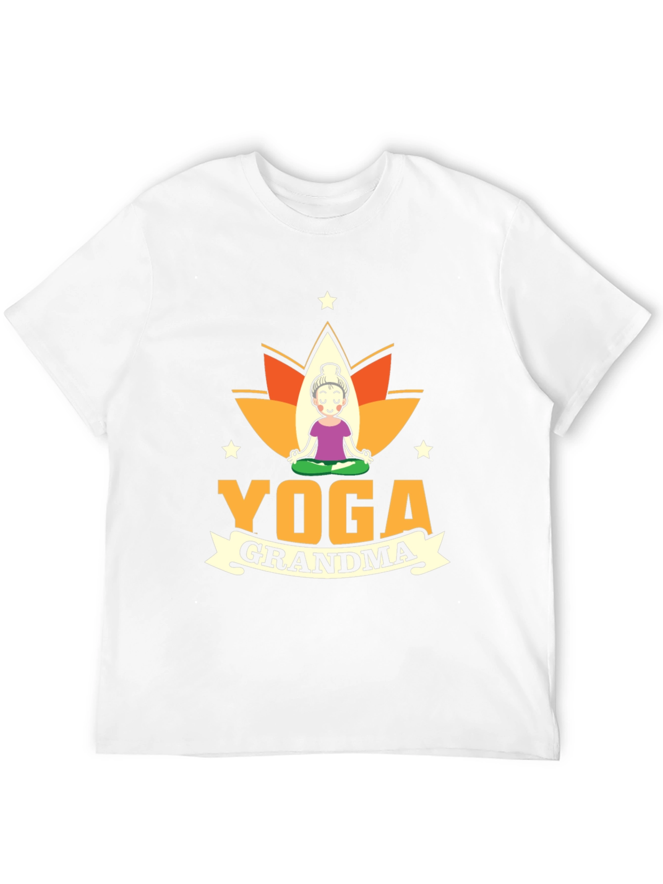 Yoga Grandma Black T-Shirt