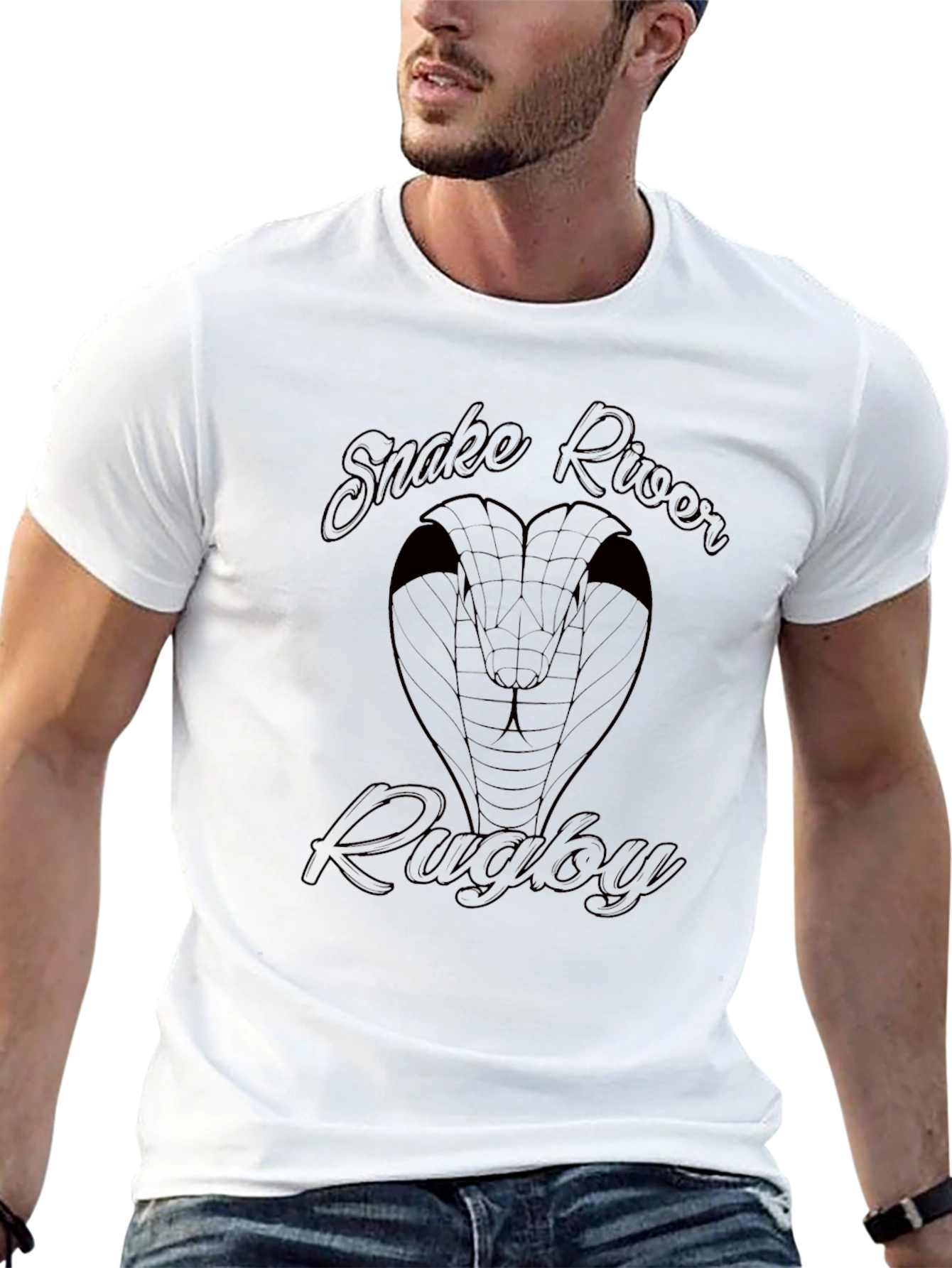 Snake River Rugby Graphic Tee - Black T-Shirt
