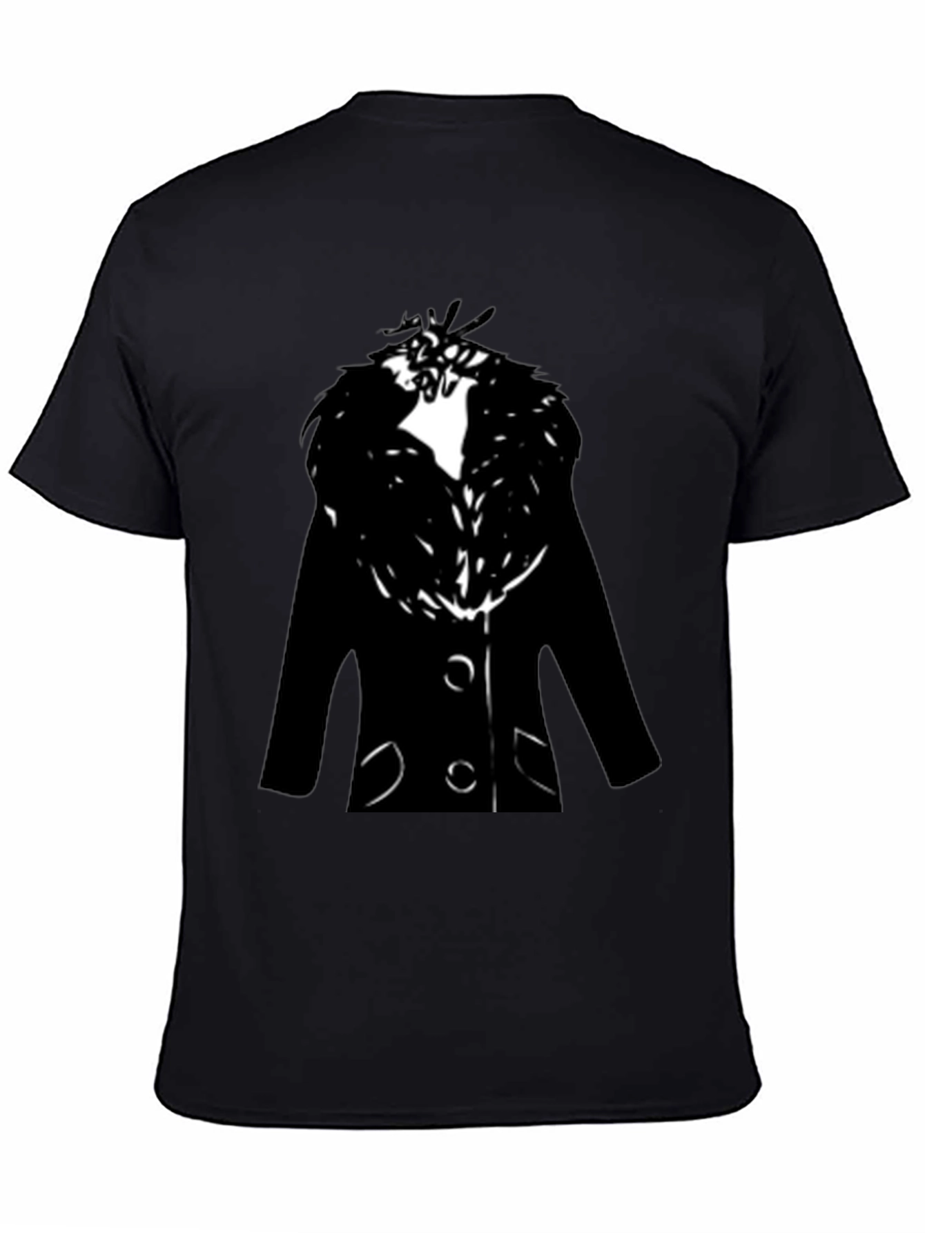 Mens Black Coat Graphic Tee