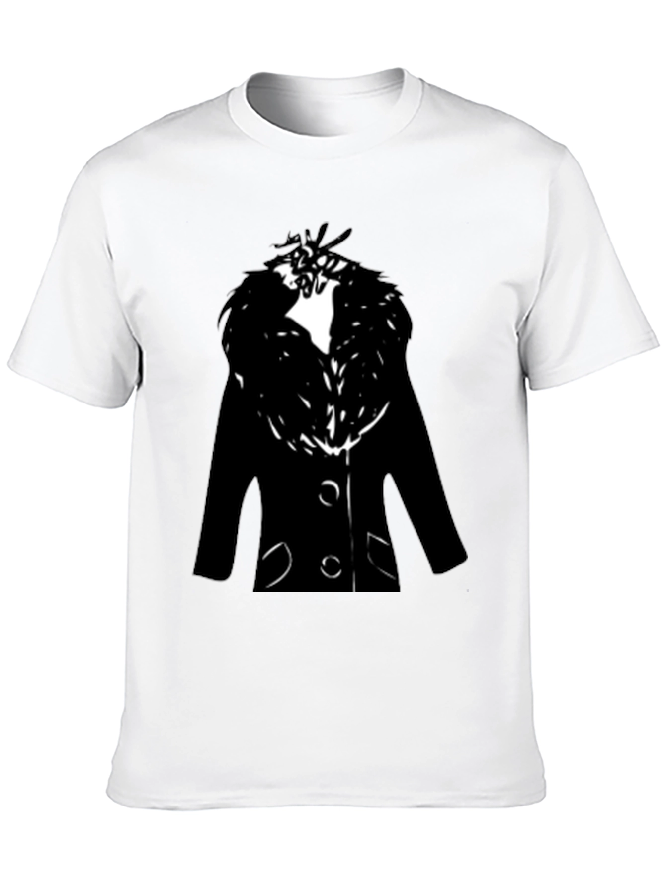 Mens Black Coat Graphic Tee