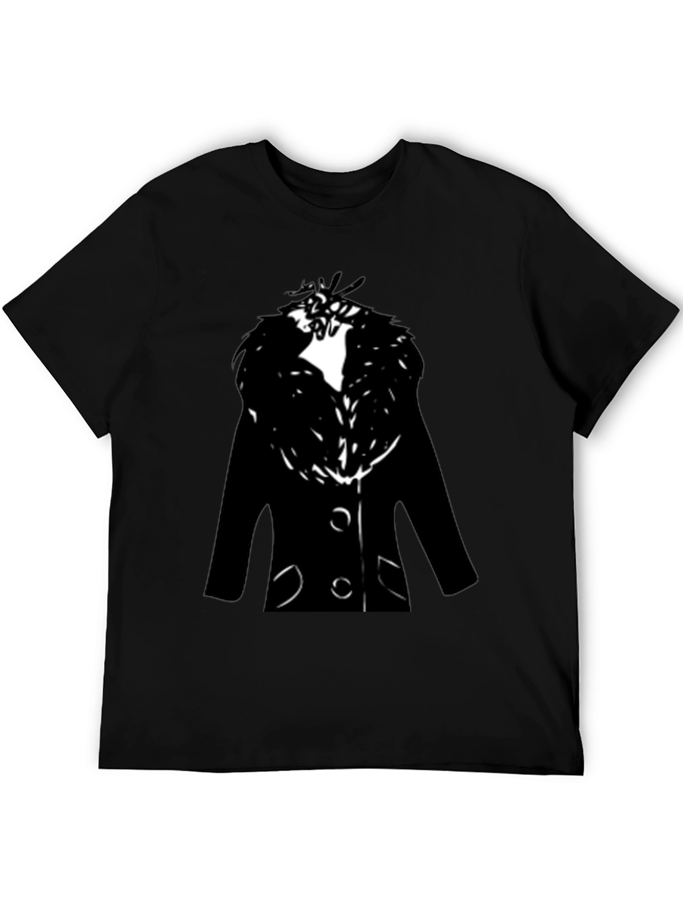 Mens Black Coat Graphic Tee