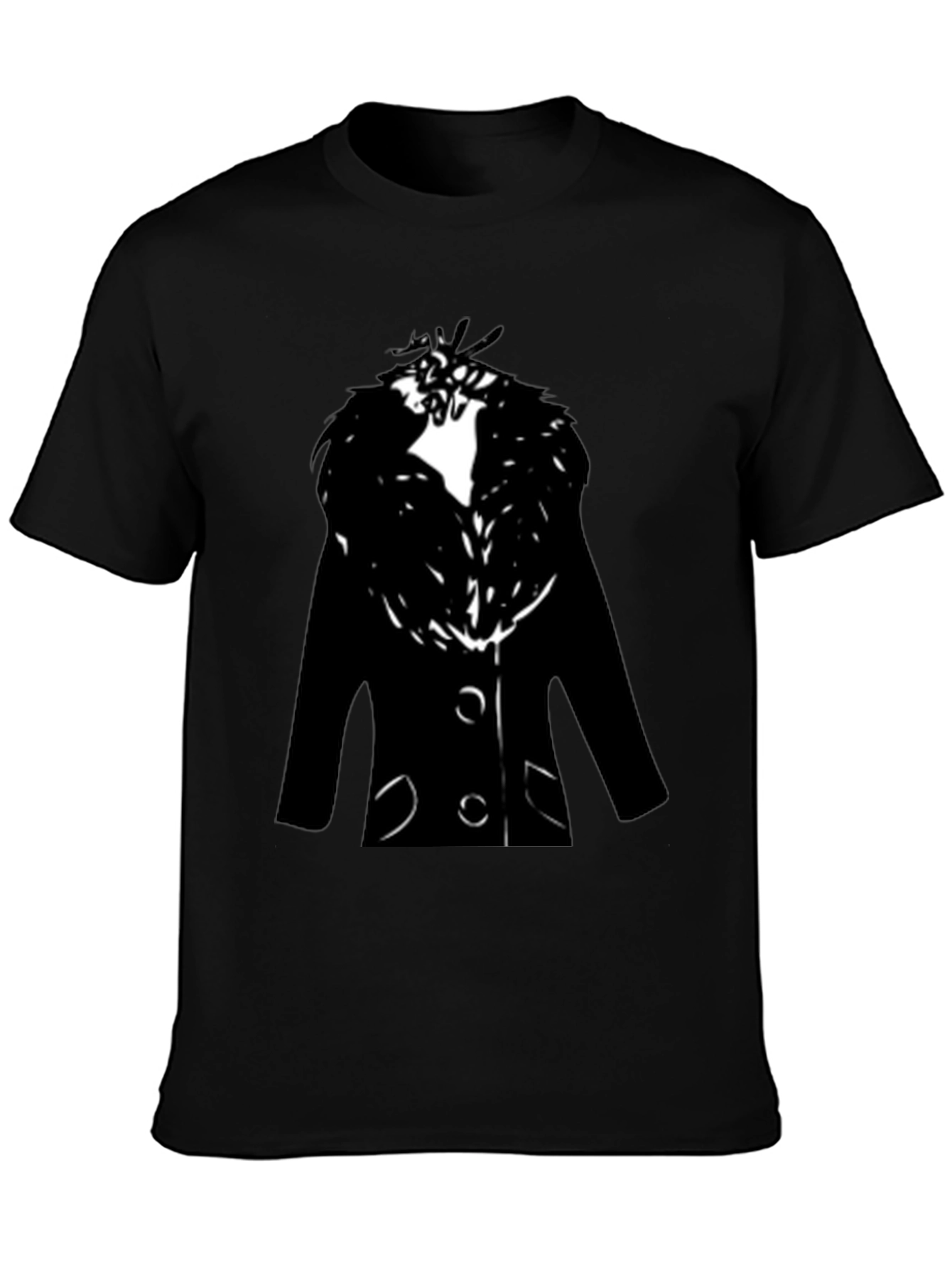 Mens Black Coat Graphic Tee