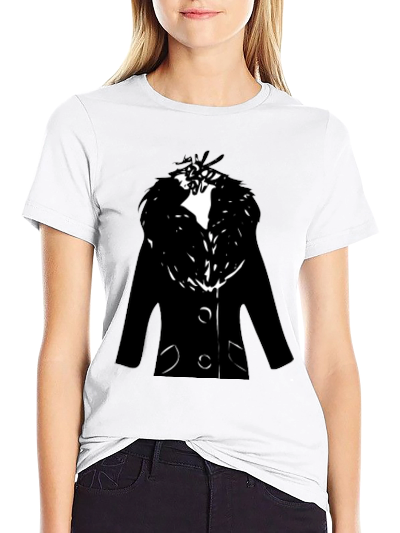 Mens Black Coat Graphic Tee