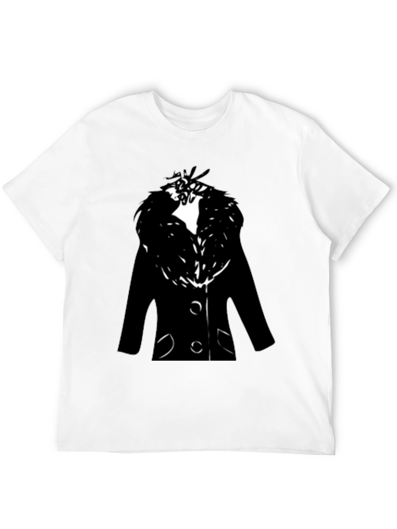 Mens Black Coat Graphic Tee