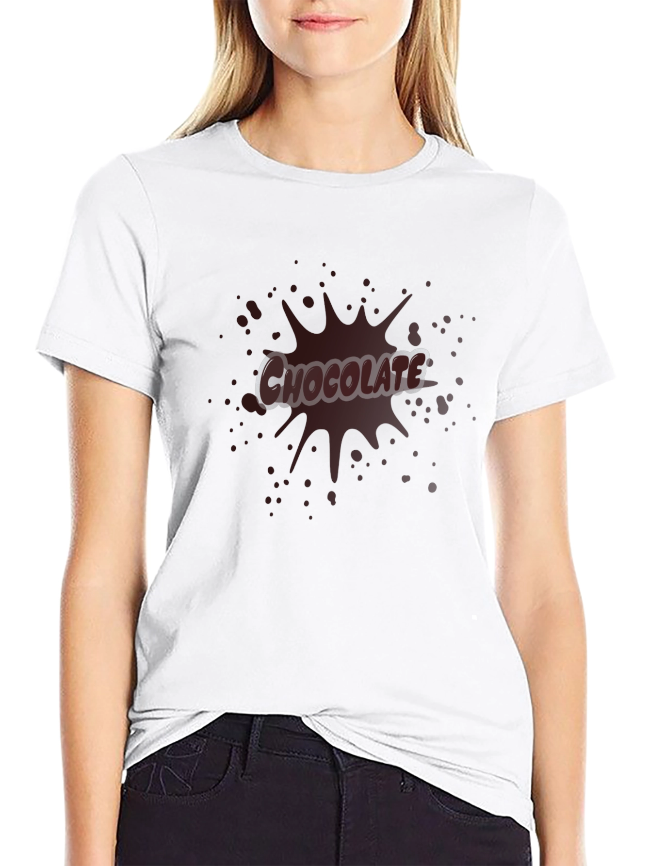 Chocolate Splash Graphic Tee - Black