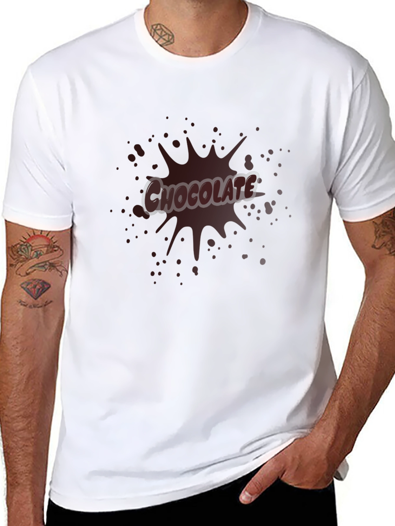 Chocolate Splash Graphic Tee - Black