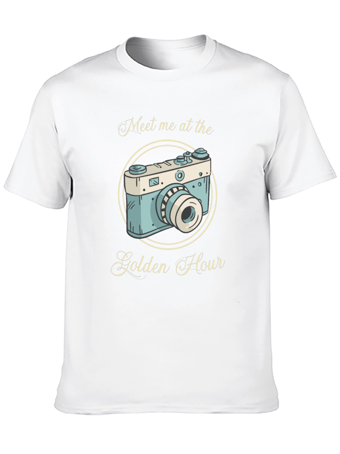 Golden Hour Camera Graphic Tee - Black