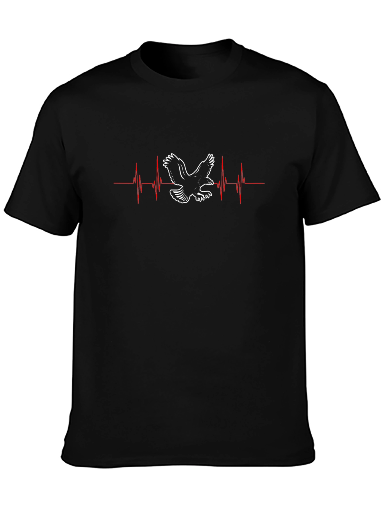 Eagle Heartbeat Graphic Tee - Black