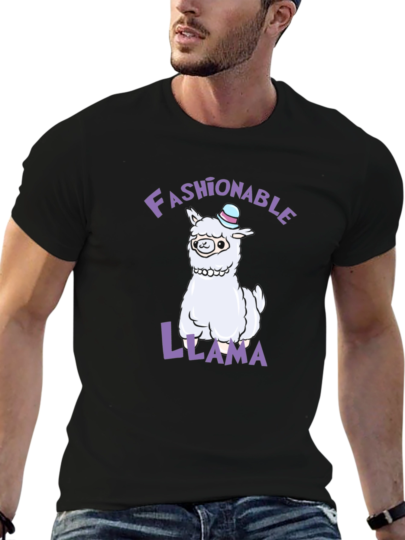 Fashionable Llama Graphic Tee - Unisex