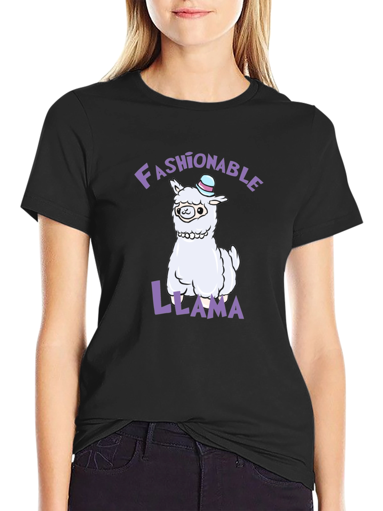 Fashionable Llama Graphic Tee - Unisex