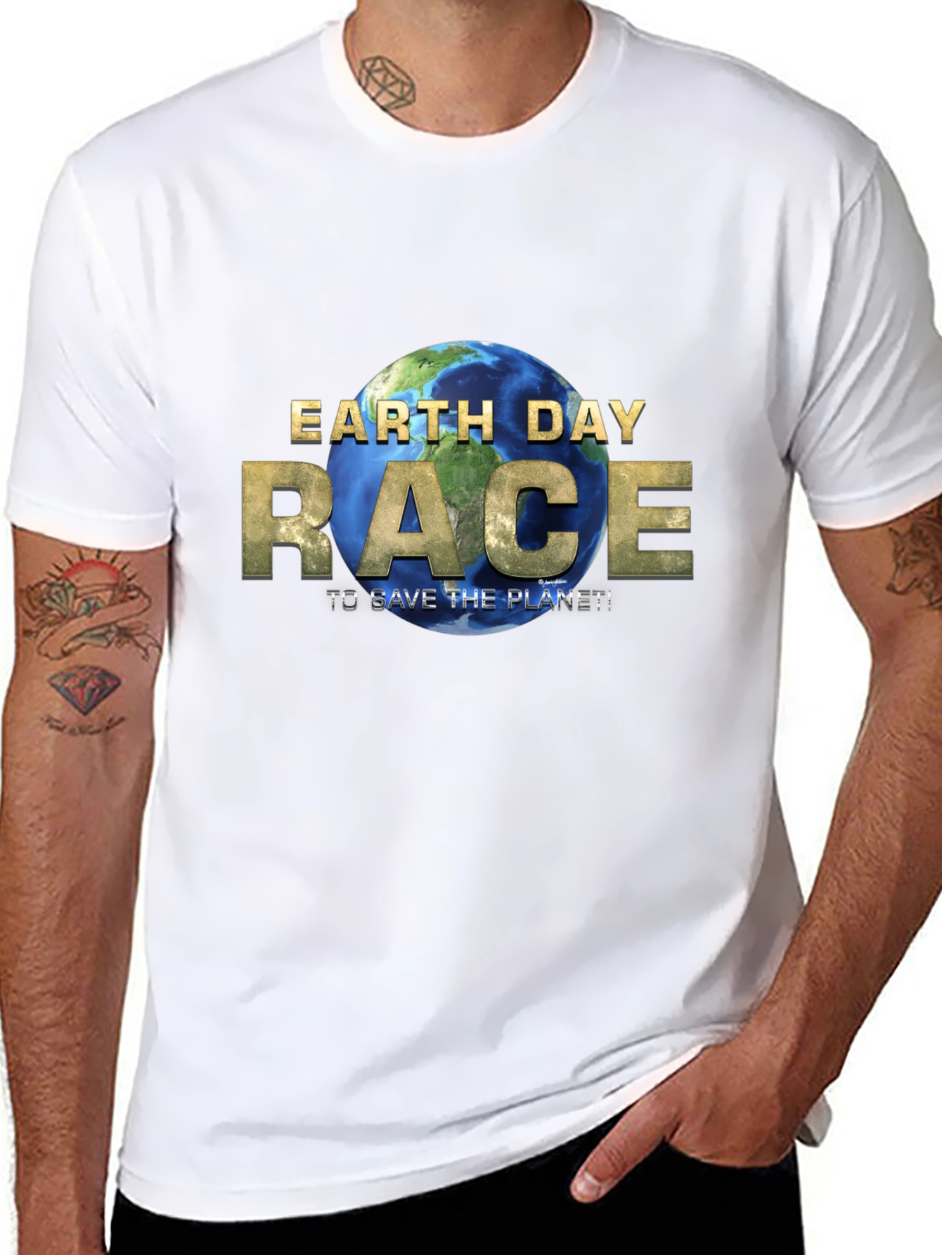 Earth Day Race T-Shirt - Save the Planet!