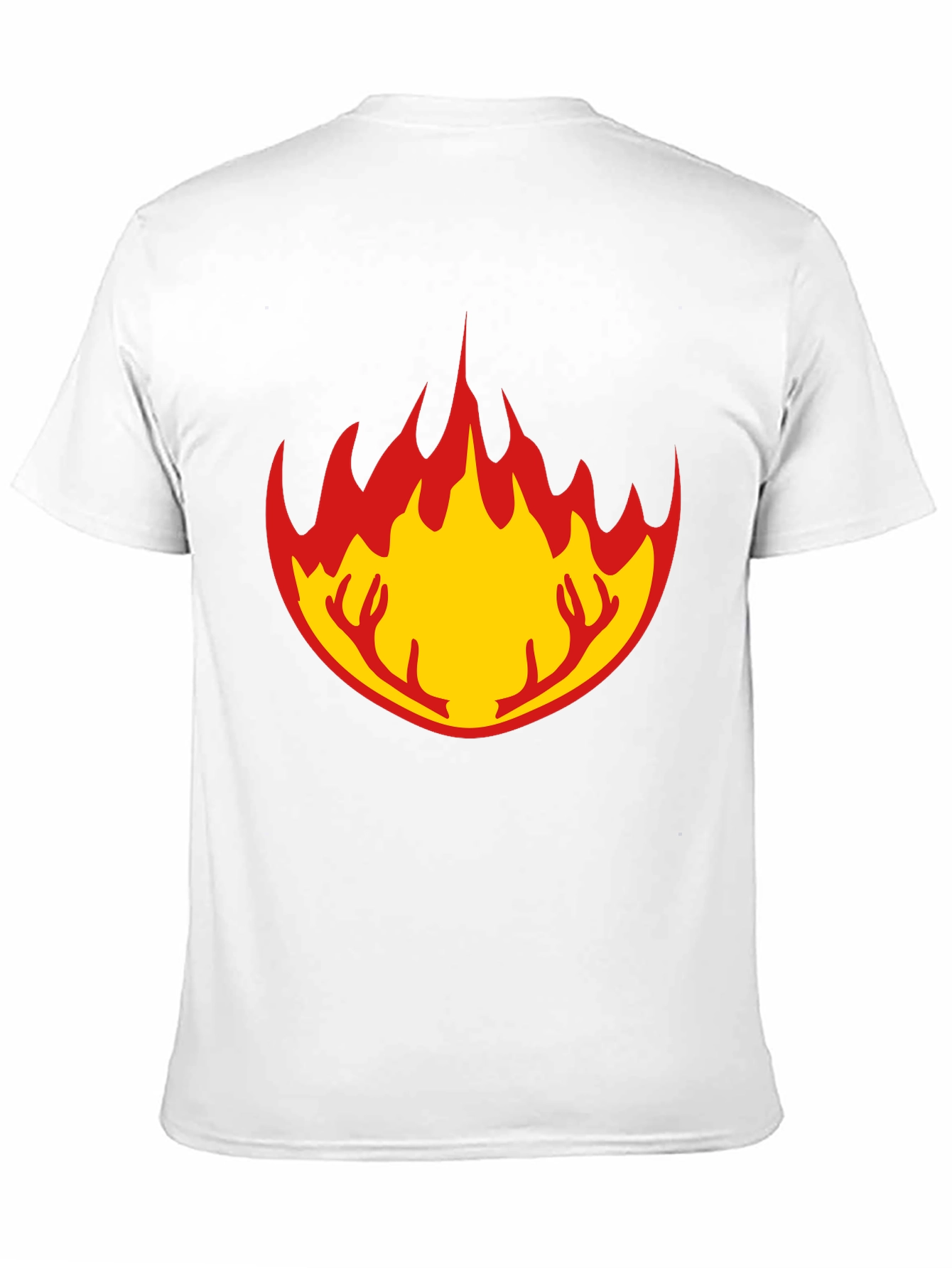 Flame Antler Graphic Black T-Shirt