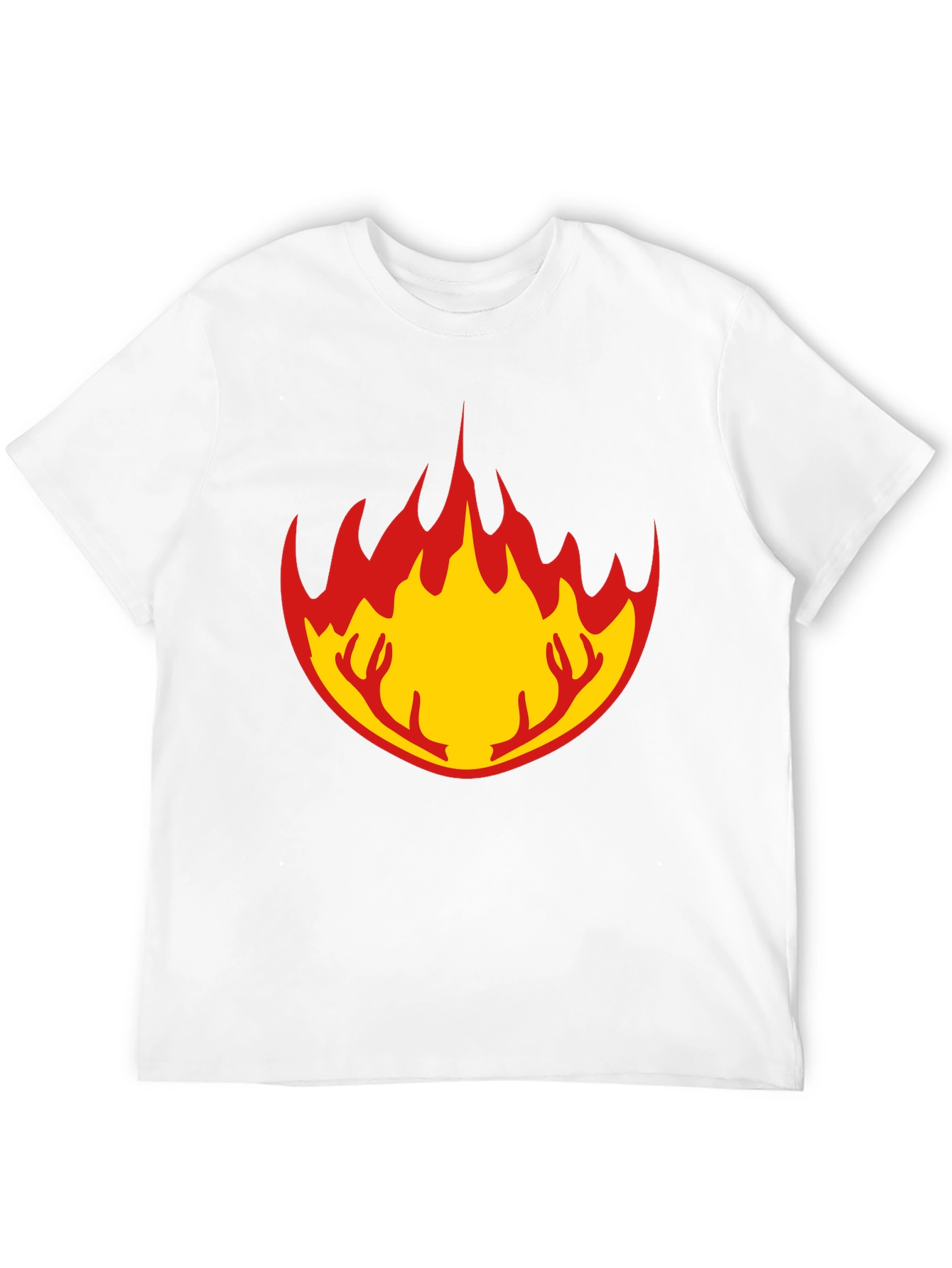 Flame Antler Graphic Black T-Shirt