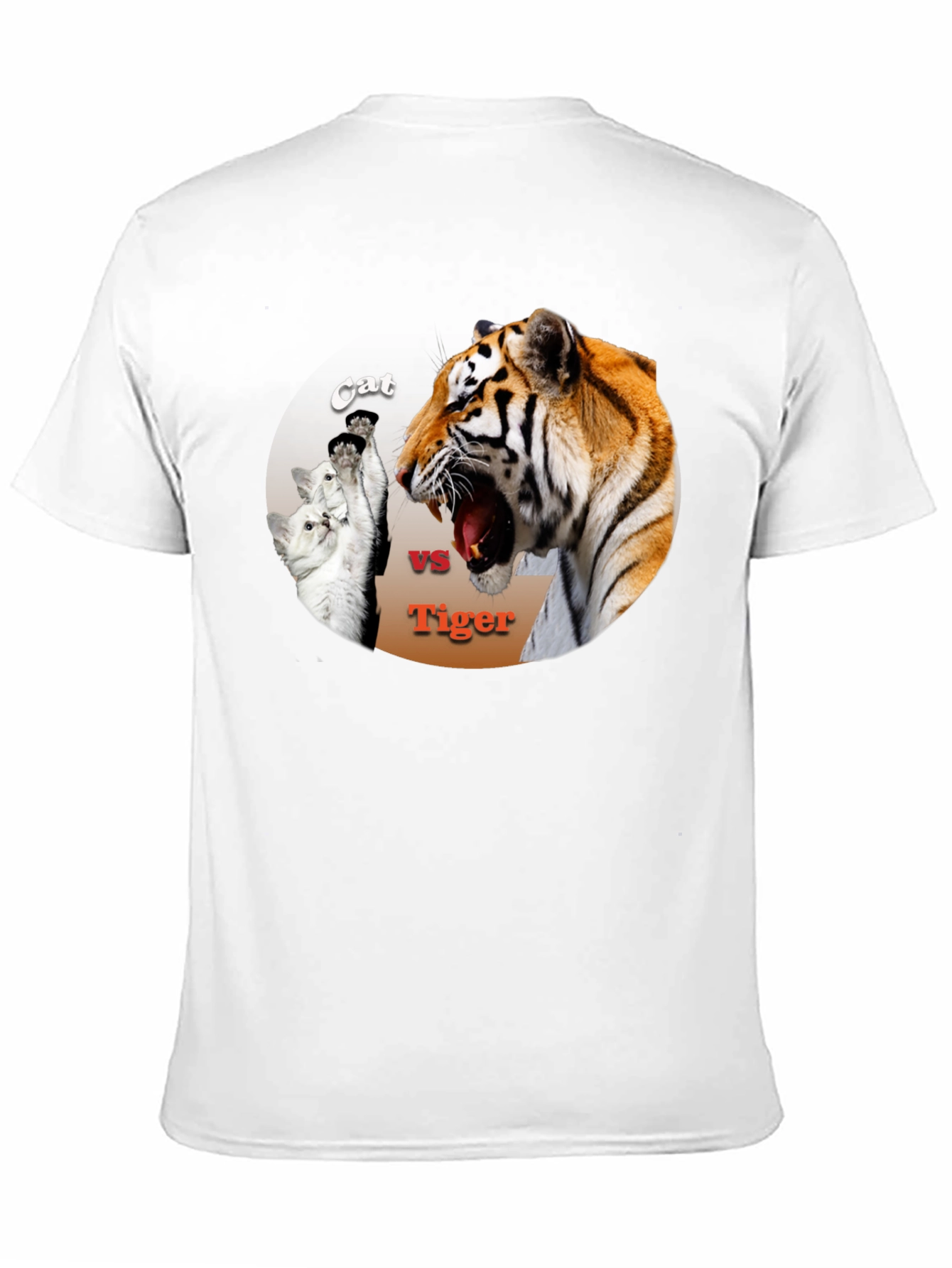 Cat vs. Tiger Black T-Shirt