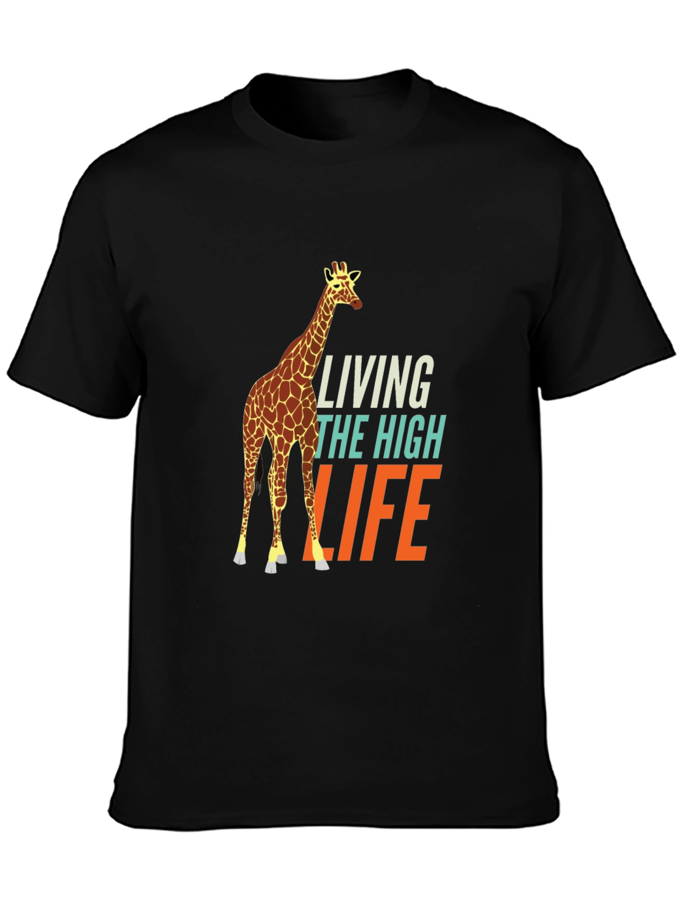 Living the High Life Giraffe Graphic Tee