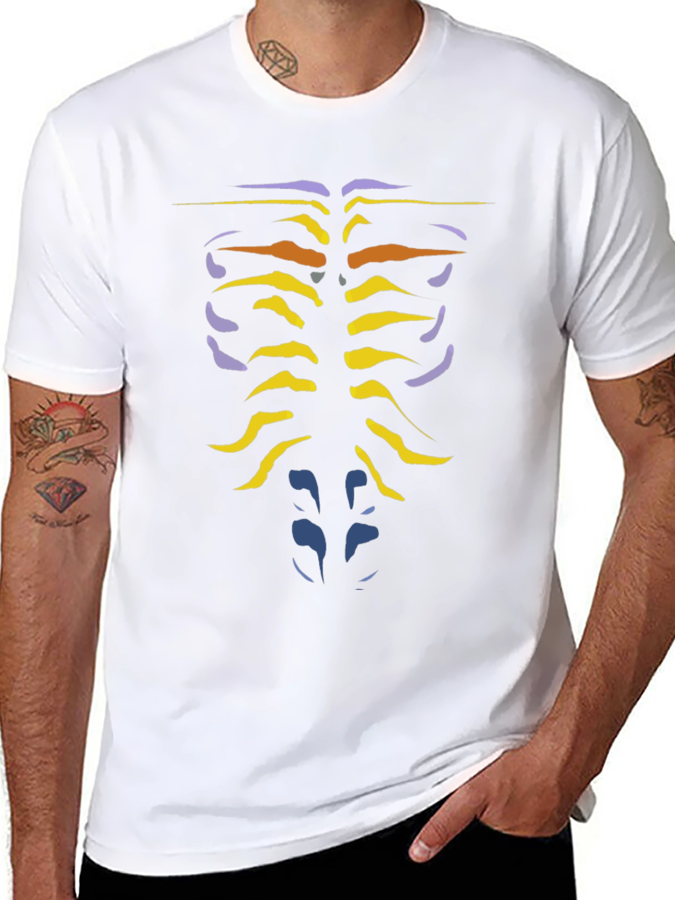 Rib Cage Graphic Tee - Fun Halloween Shirt
