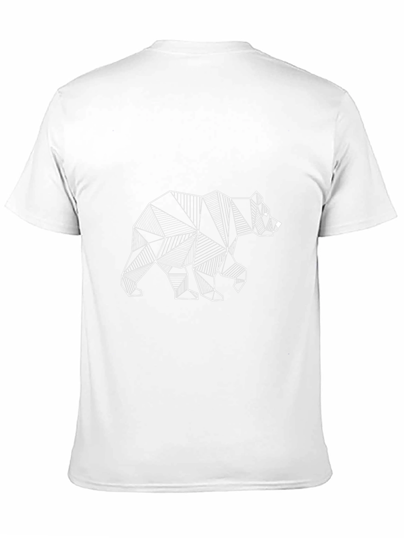Geometric Bear Graphic Tee - Modern Black T-Shirt