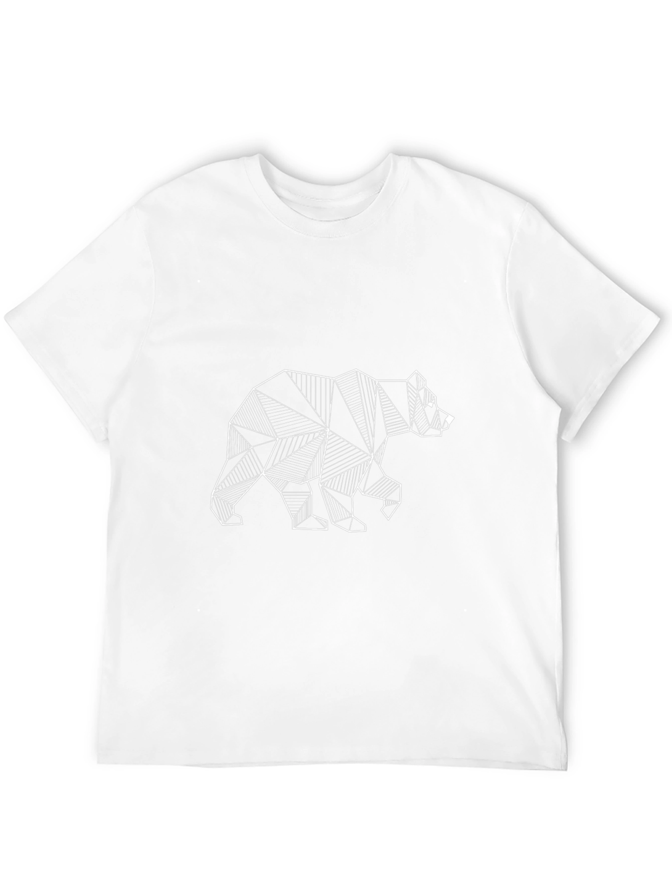 Geometric Bear Graphic Tee - Modern Black T-Shirt