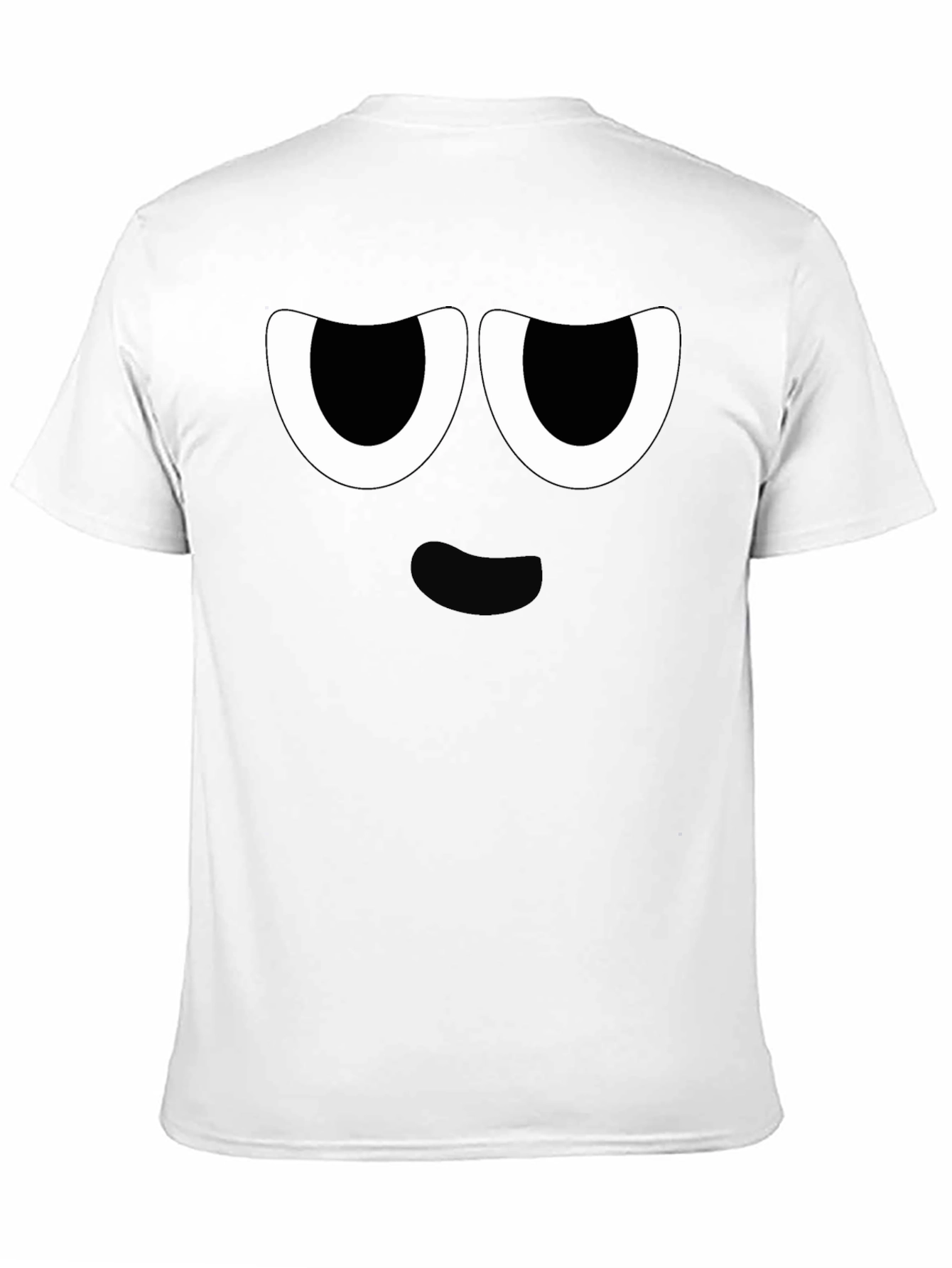 Funny Cartoon Face Graphic Black T-Shirt