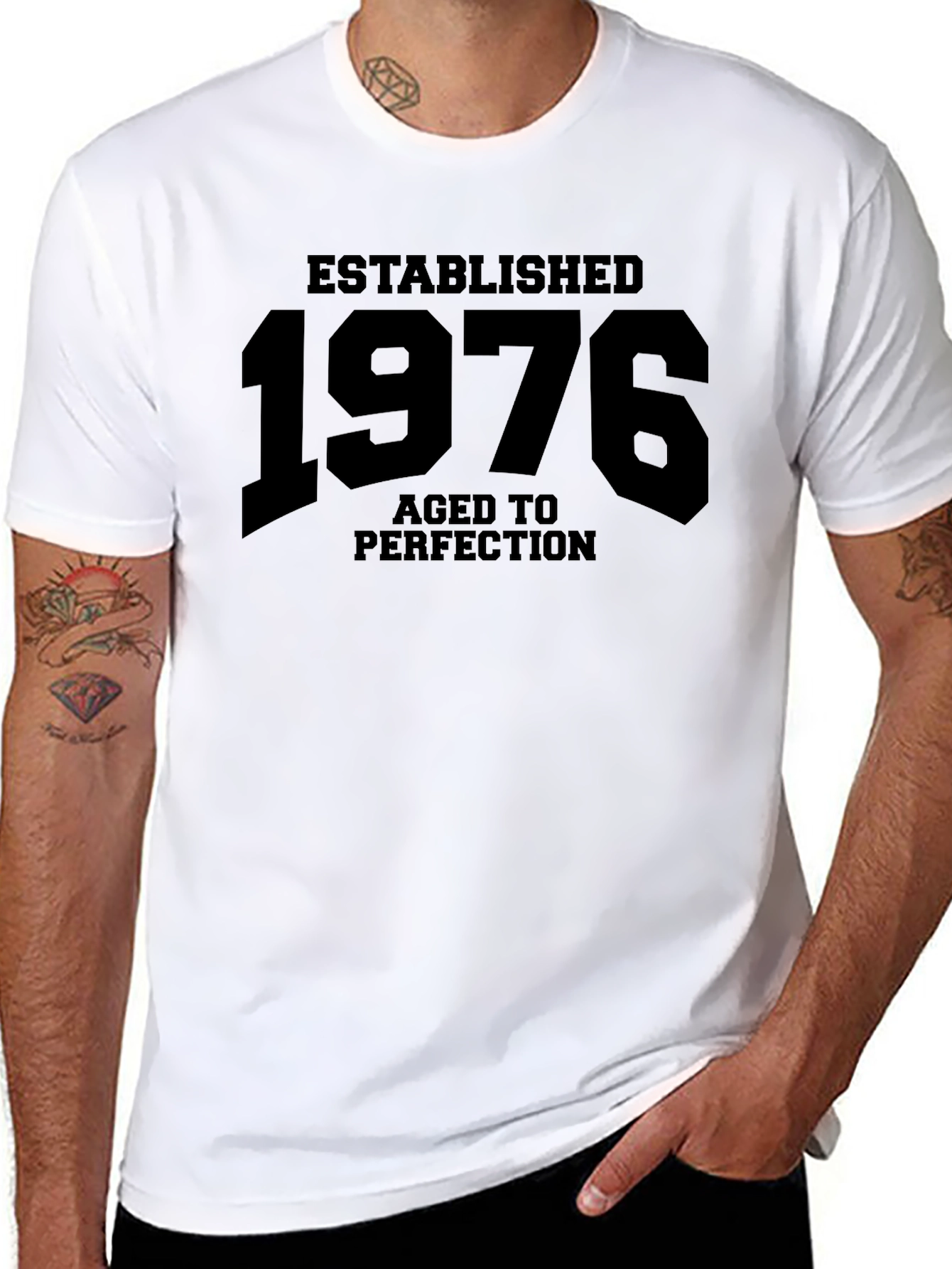 Established 1976 Aged to Perfection Black T-Shirt