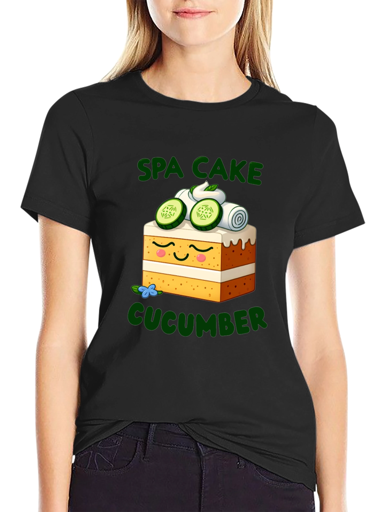 Spa Cake Cucumber Graphic T-Shirt