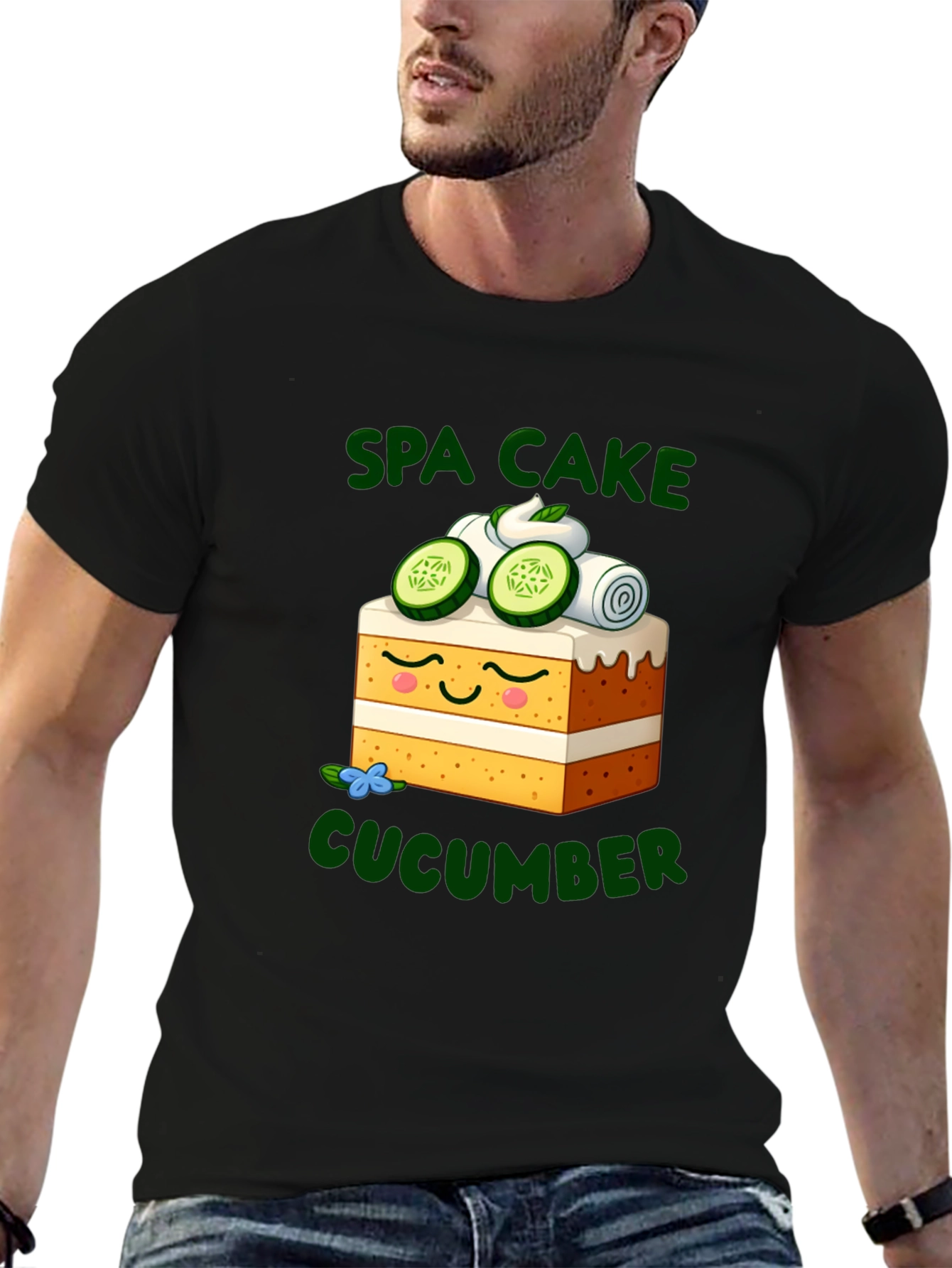 Spa Cake Cucumber Graphic T-Shirt